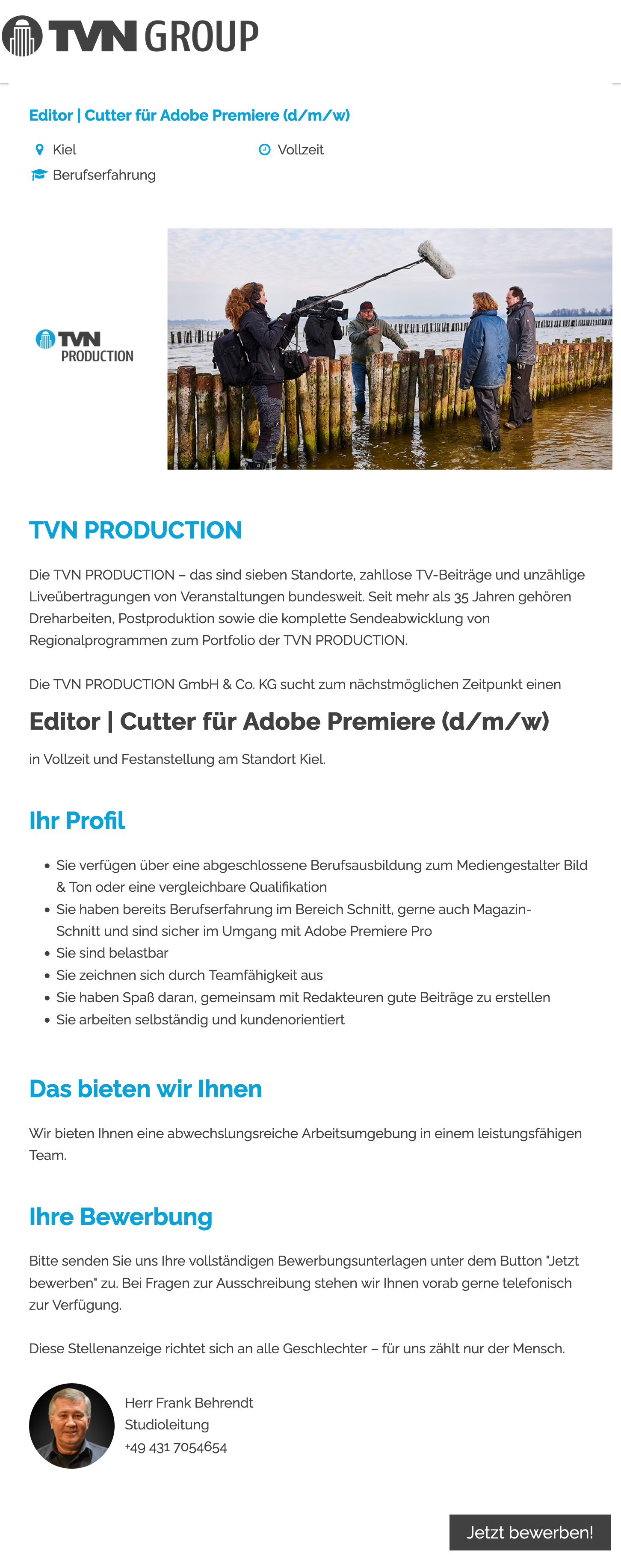 Editor / Cutter für Adobe Premiere (d/m/w)