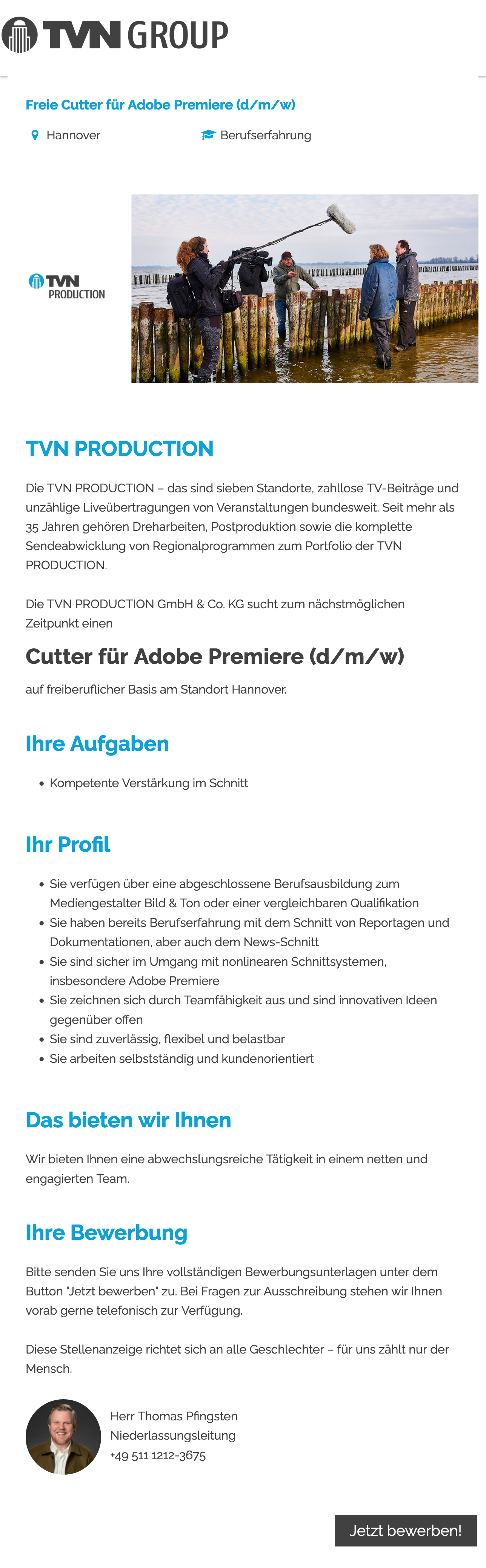 Freie Cutter (d/m/w) für Adobe Premiere