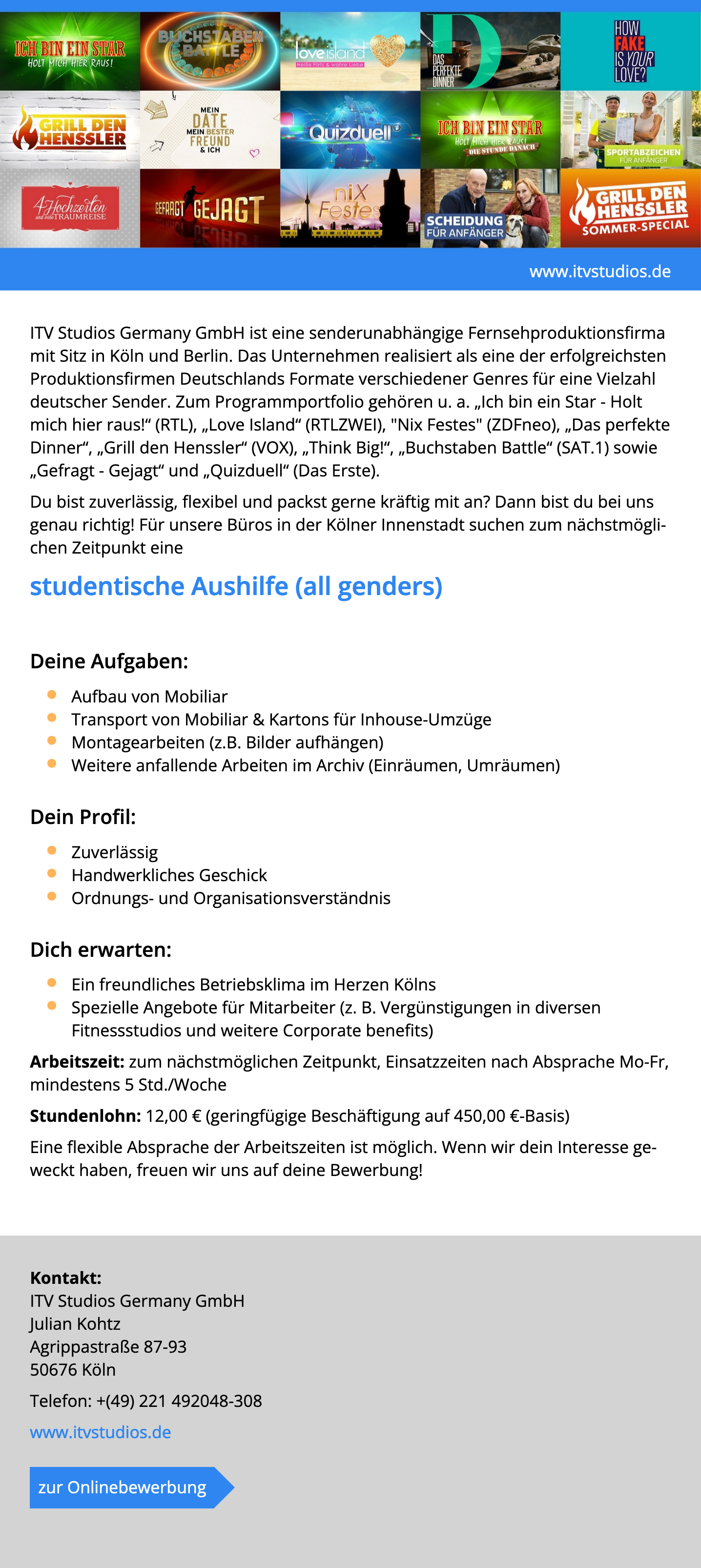 Studentische Aushilfe (all genders)