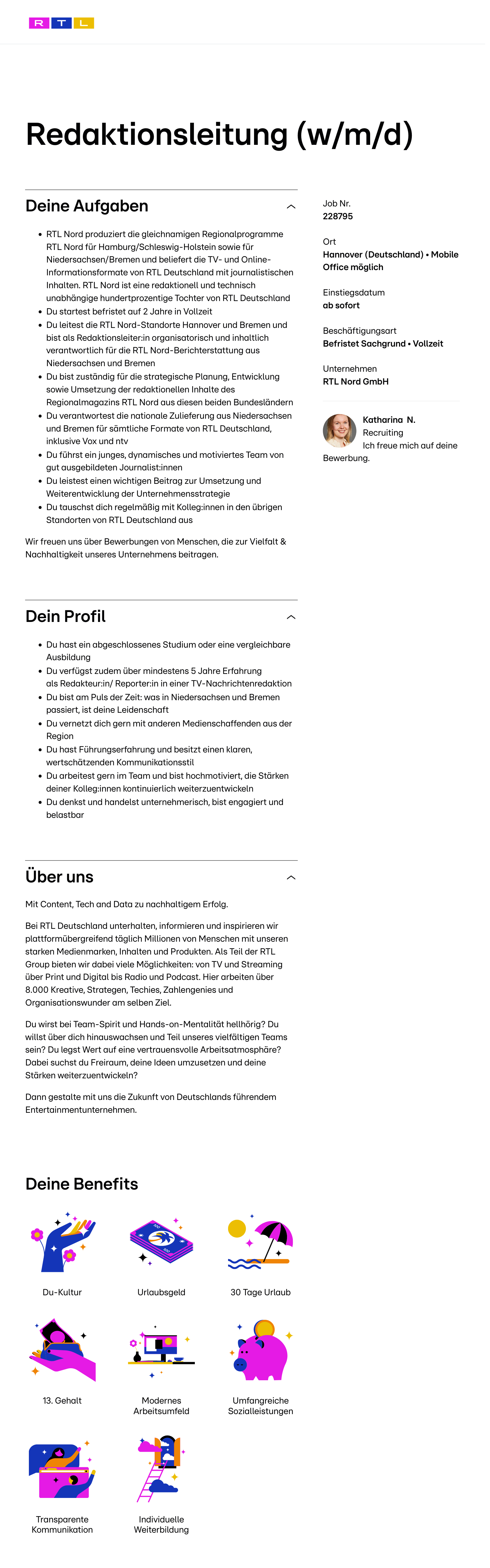 Redaktionsleitung (w/m/d)