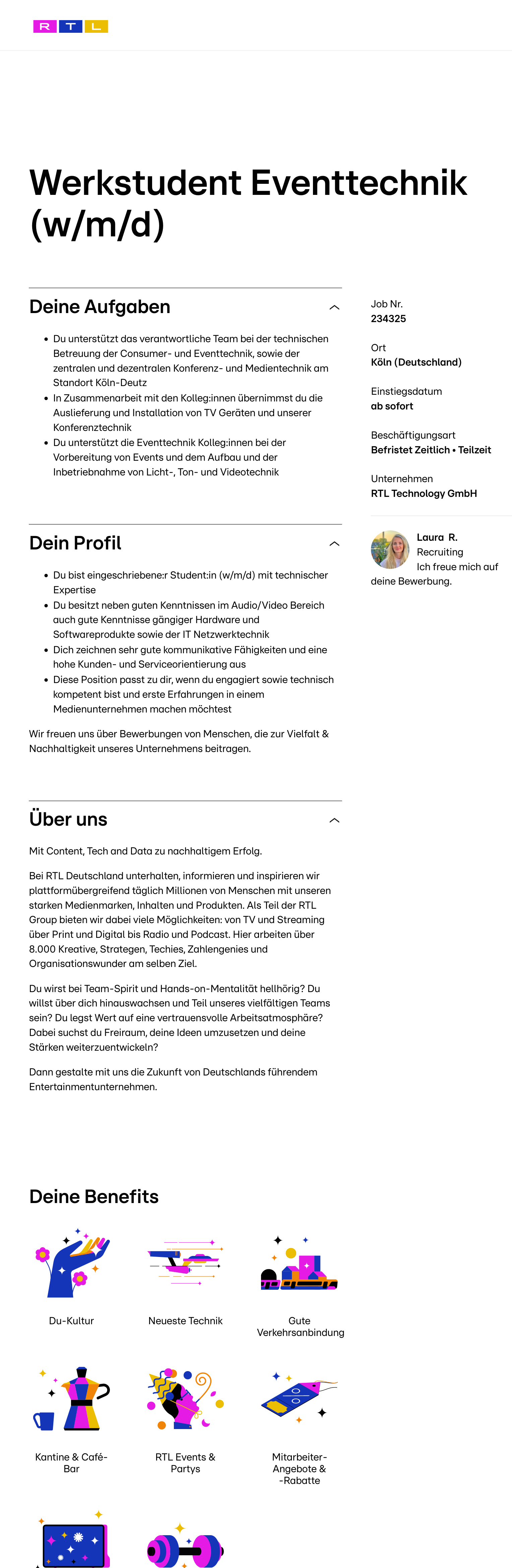 Werkstudent Eventtechnik (w/m/d)