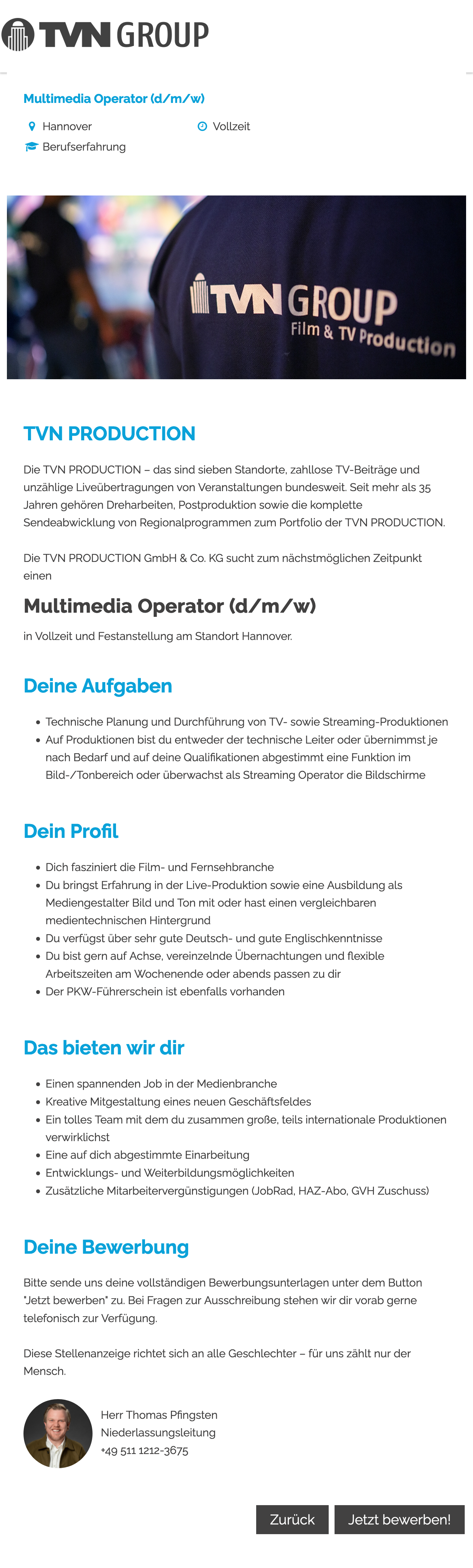 Multimedia Operator (d/m/w)