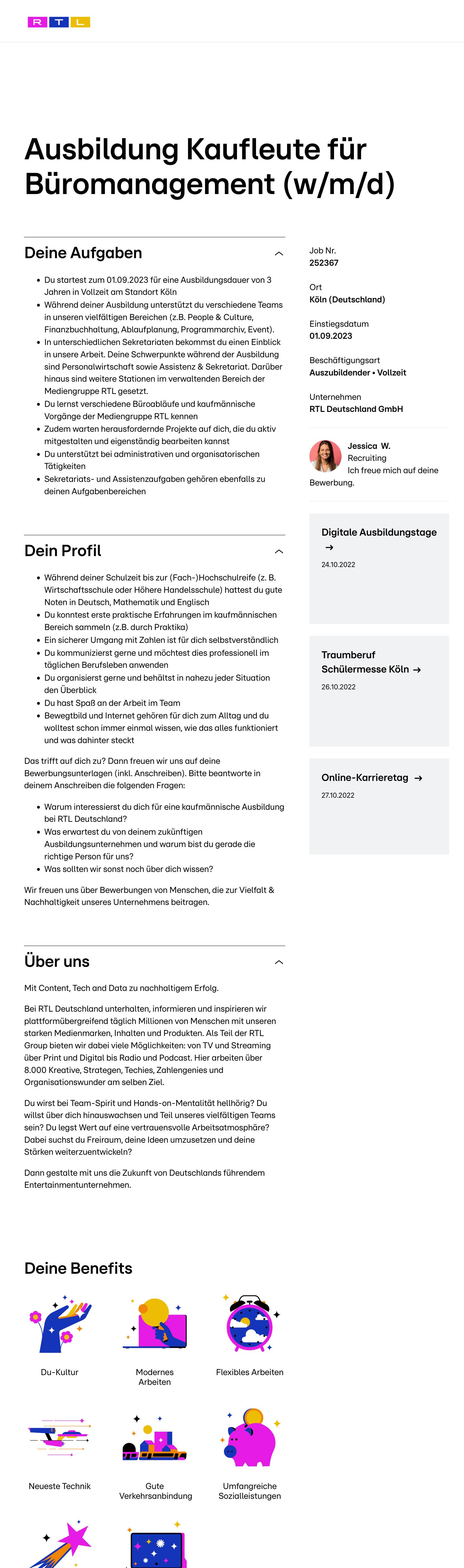 Ausbildung Kaufleute für Büromanagement (w/m/d)