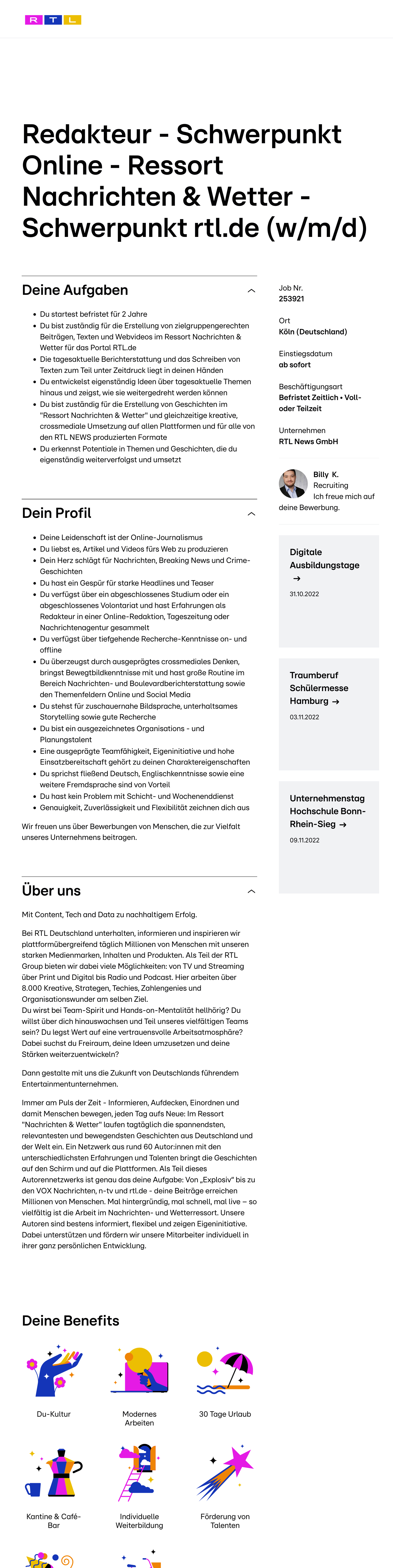 Redakteur - Schwp. Online - Ressort Nachrichten & Wetter - Schwp. rtl.de (w/m/d)