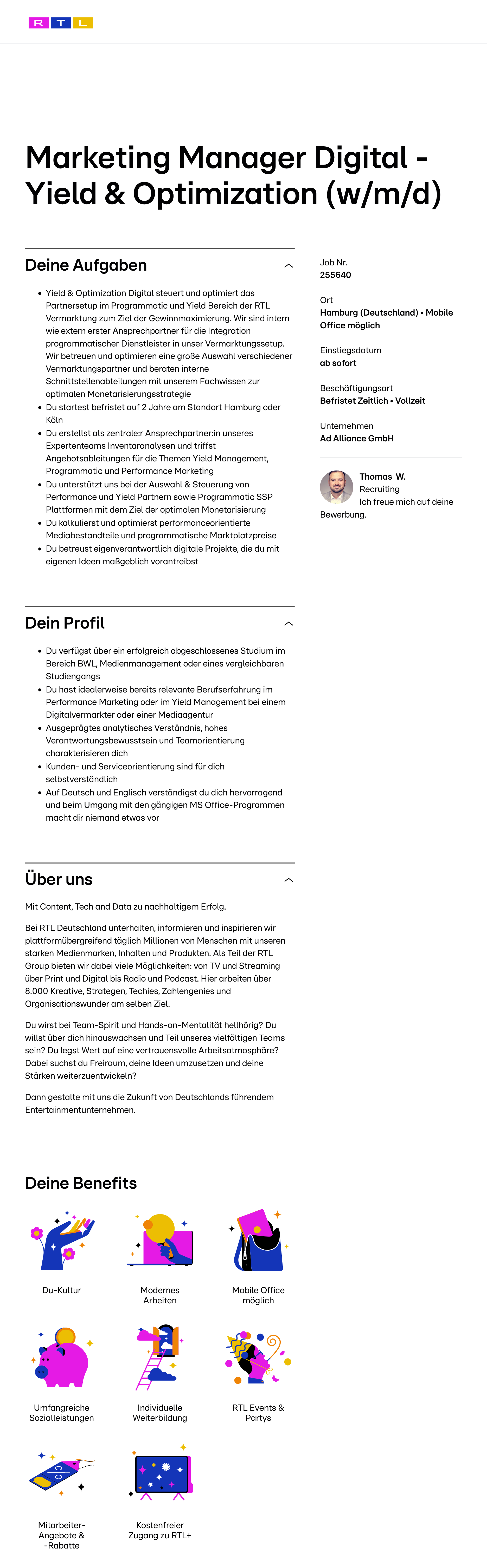 Marketing Manager Digital - Yield & Optimization (w/m/d)