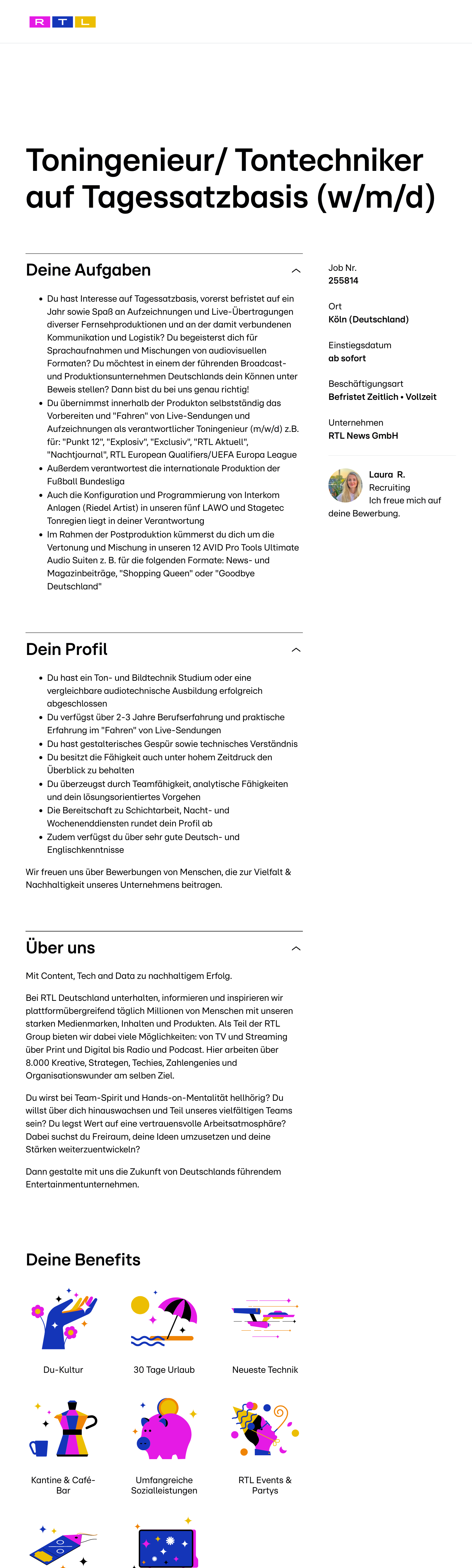 Toningenieur/ Tontechniker auf Tagessatzbasis (w/m/d)