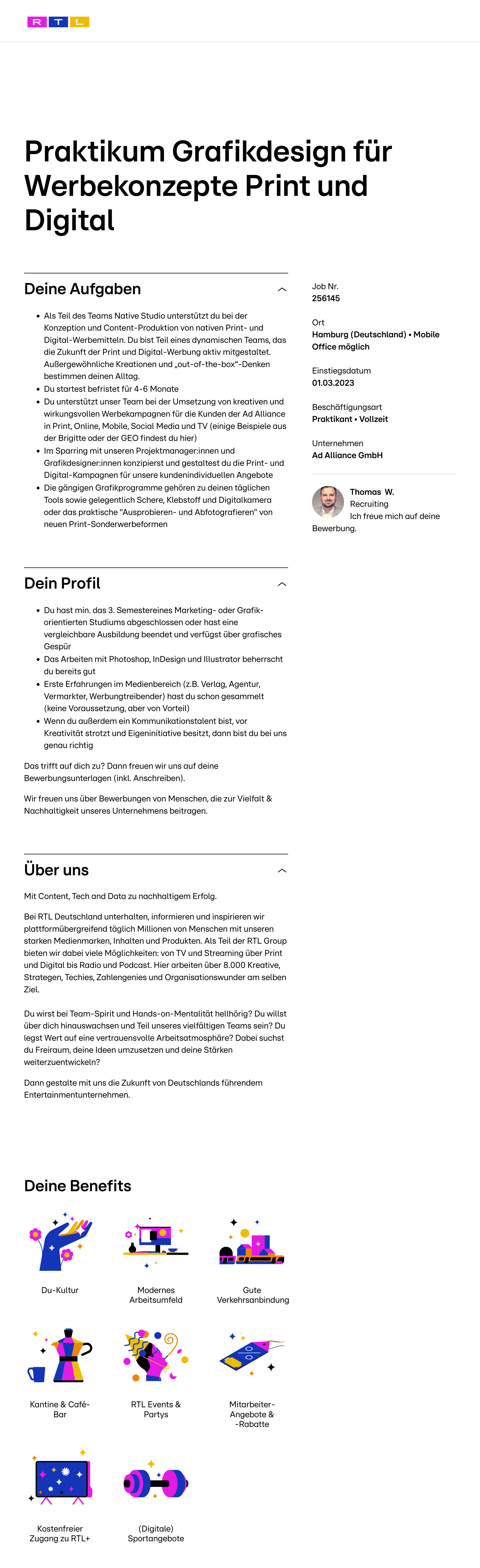 Praktikum Grafikdesign für Werbekonzepte Print und Digital