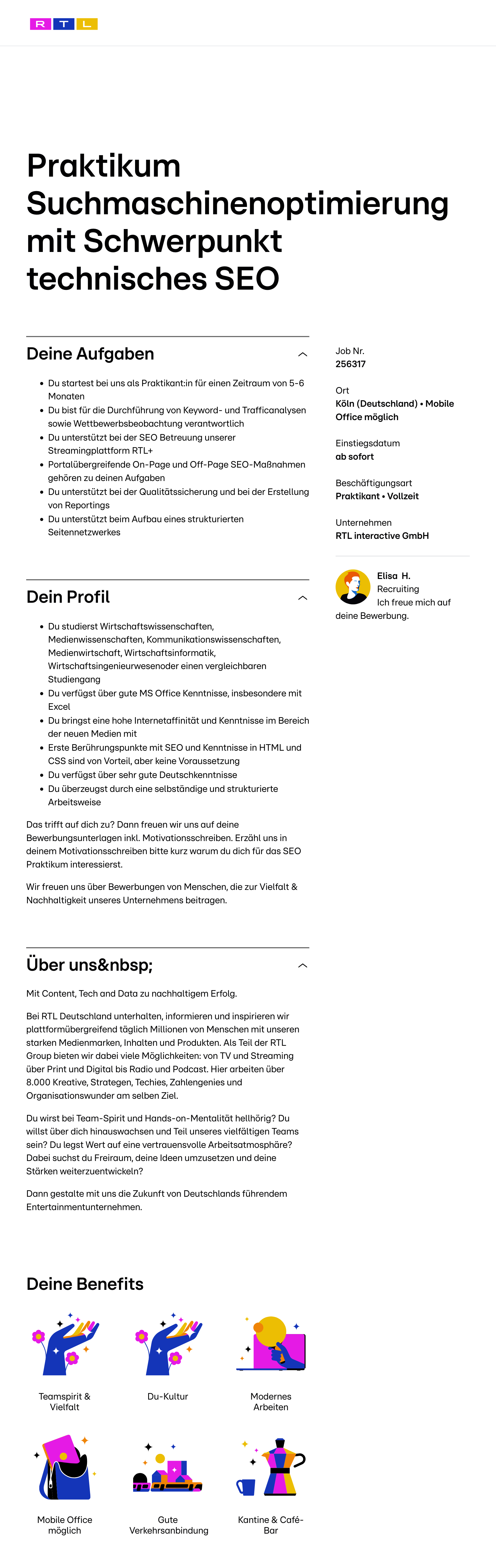 Praktikum Suchmaschinenoptimierung mit Schwerpunkt technisches SEO