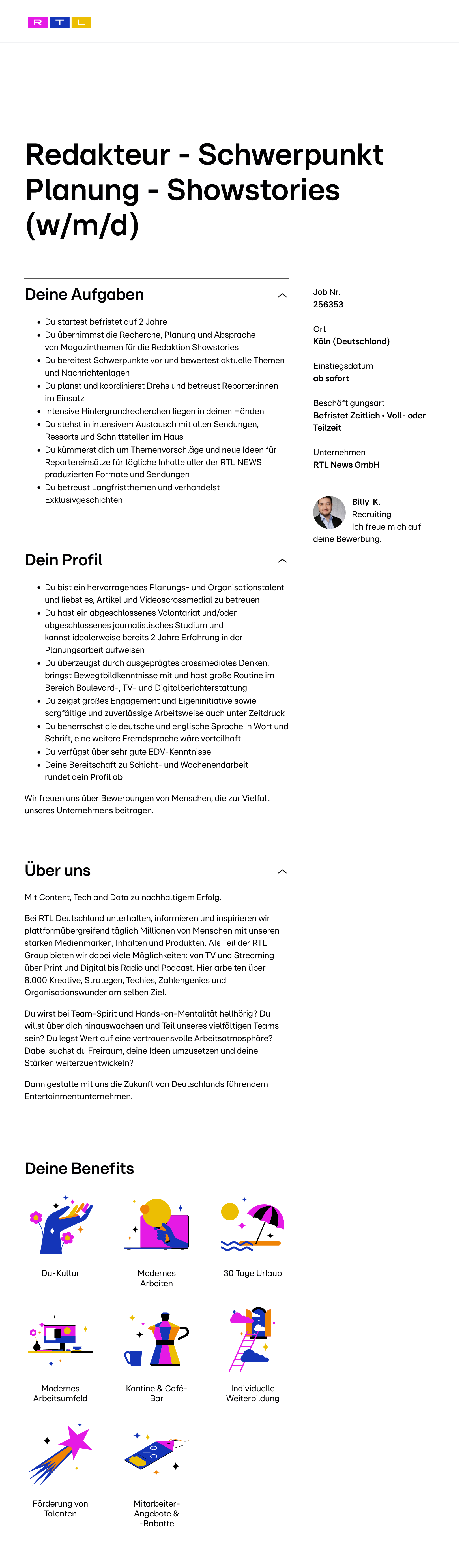 Redakteur - Schwerpunkt Planung - Showstories (w/m/d)