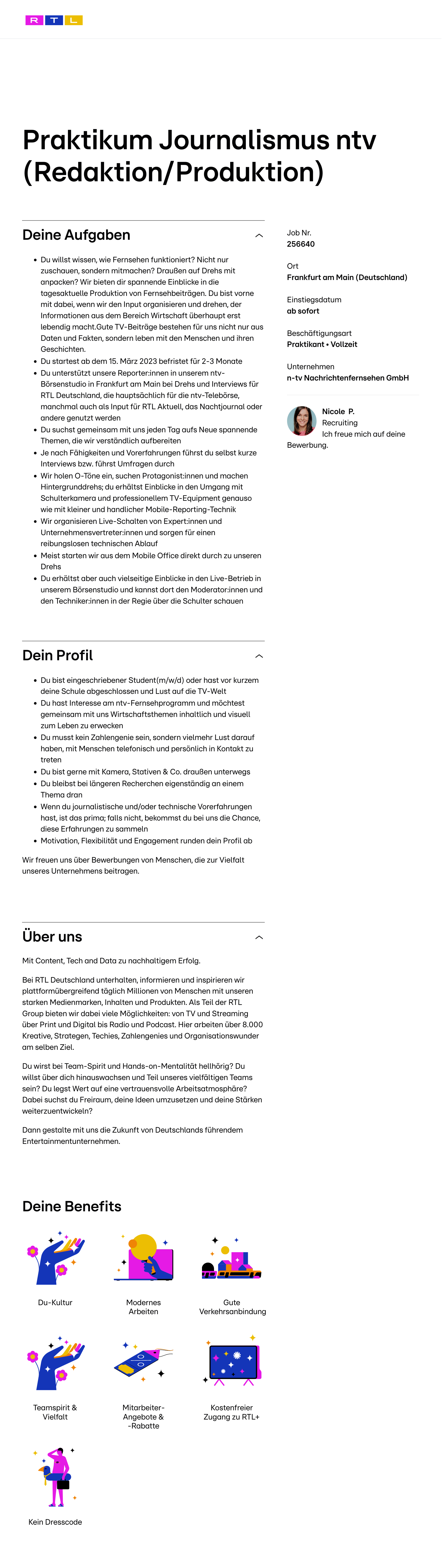 Praktikum Journalismus (Redaktion/Produktion)