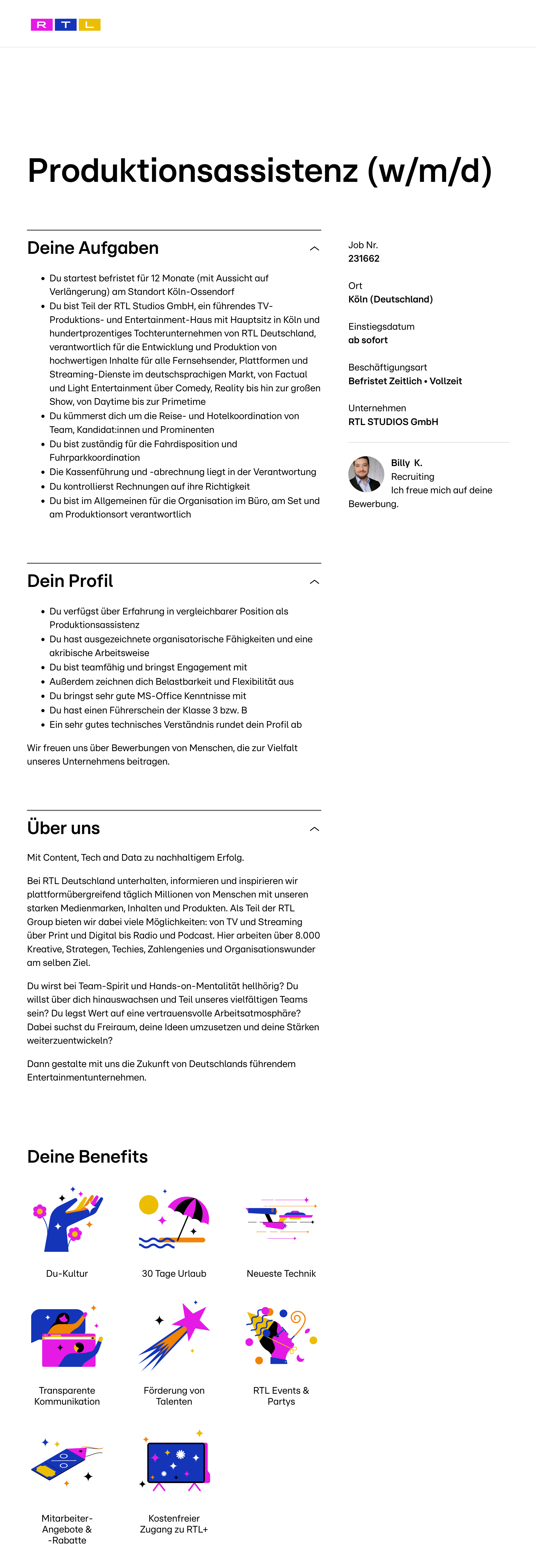 Produktionsassistenz (w/m/d)