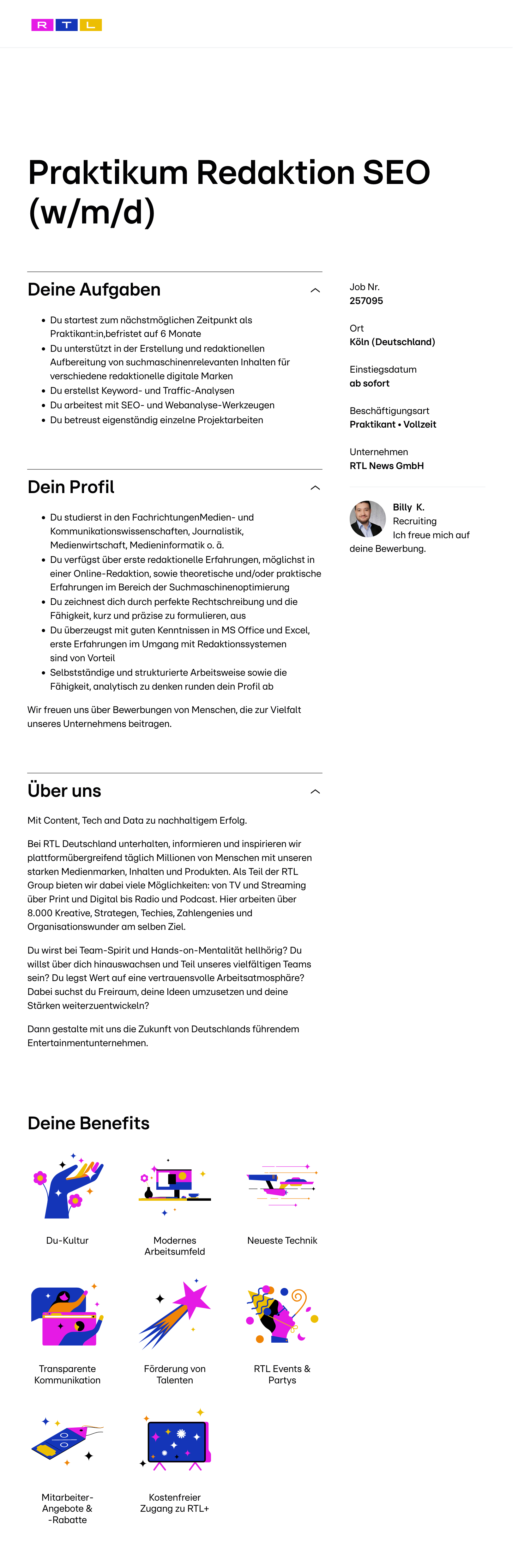 Praktikum Redaktion SEO (w/m/d)