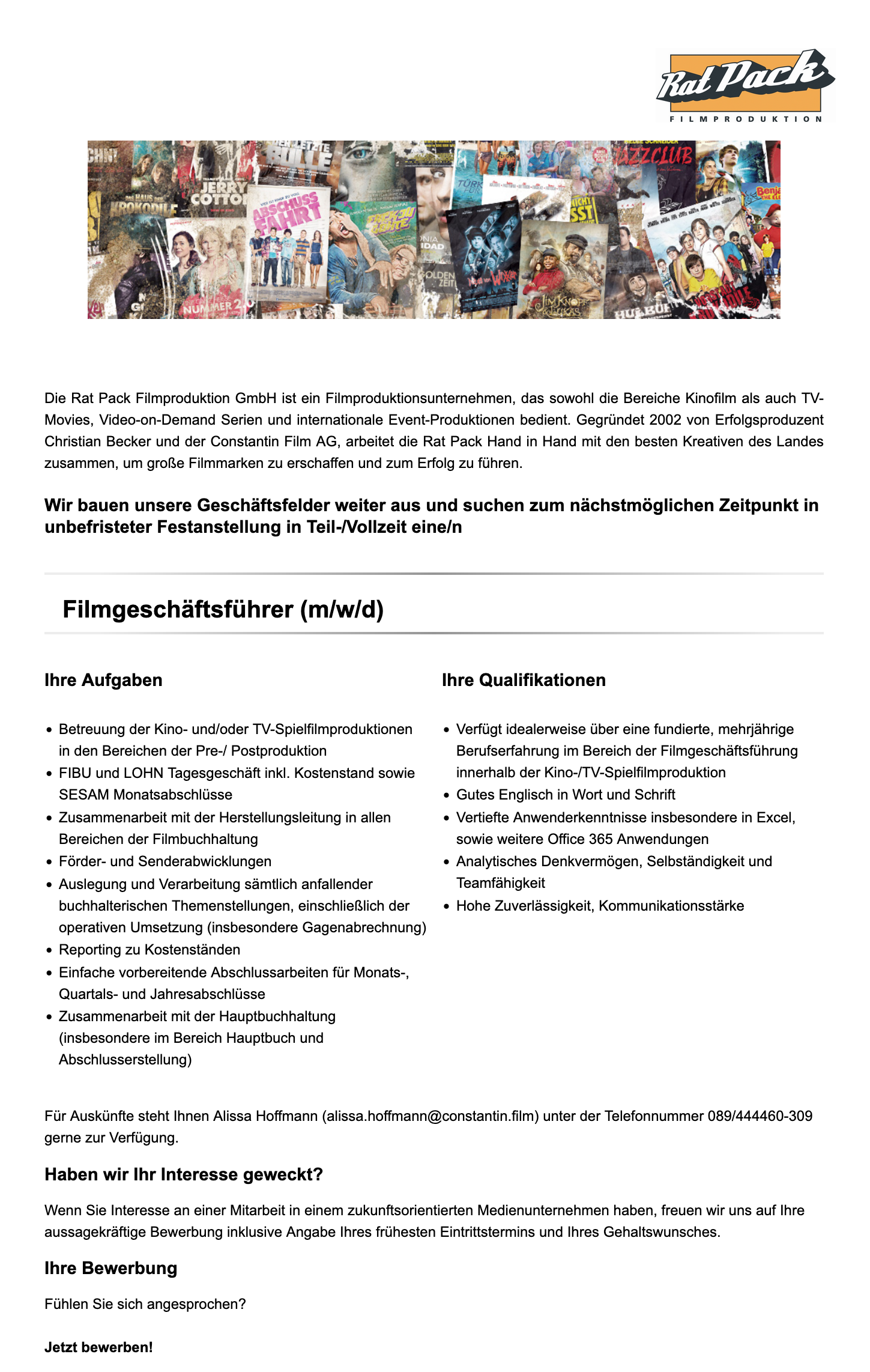 Filmgeschäftsführer (m/w/d)