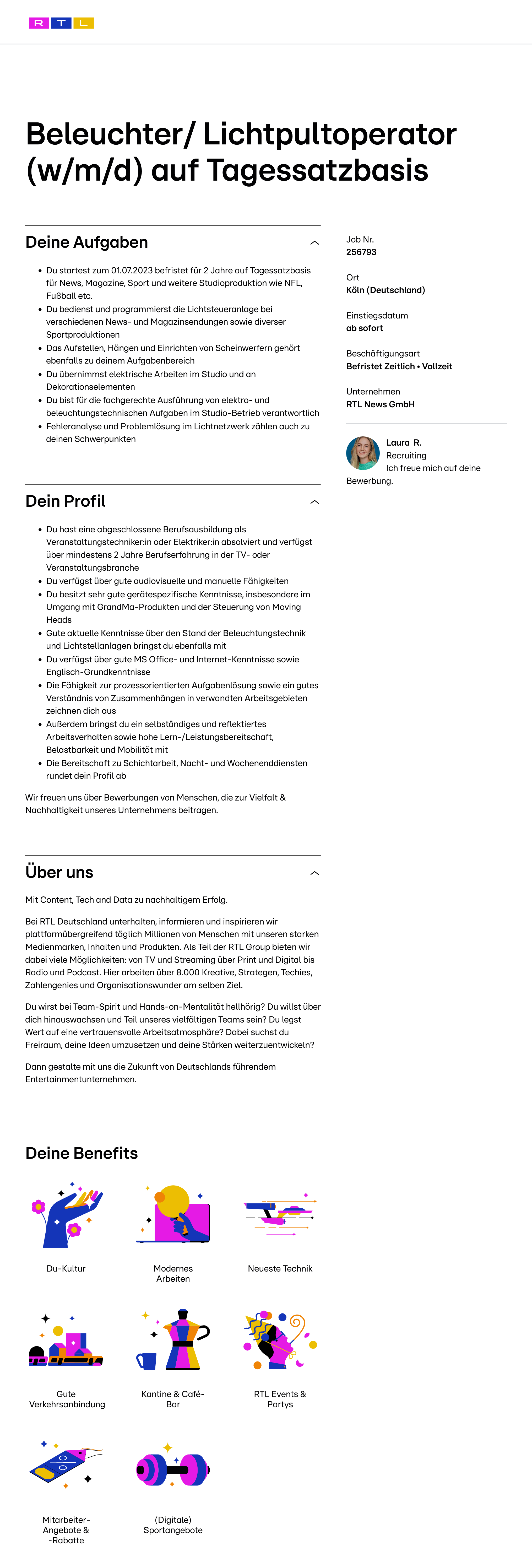 Beleuchter/ Lichtpultoperator (w/m/d) auf Tagessatzbasis
