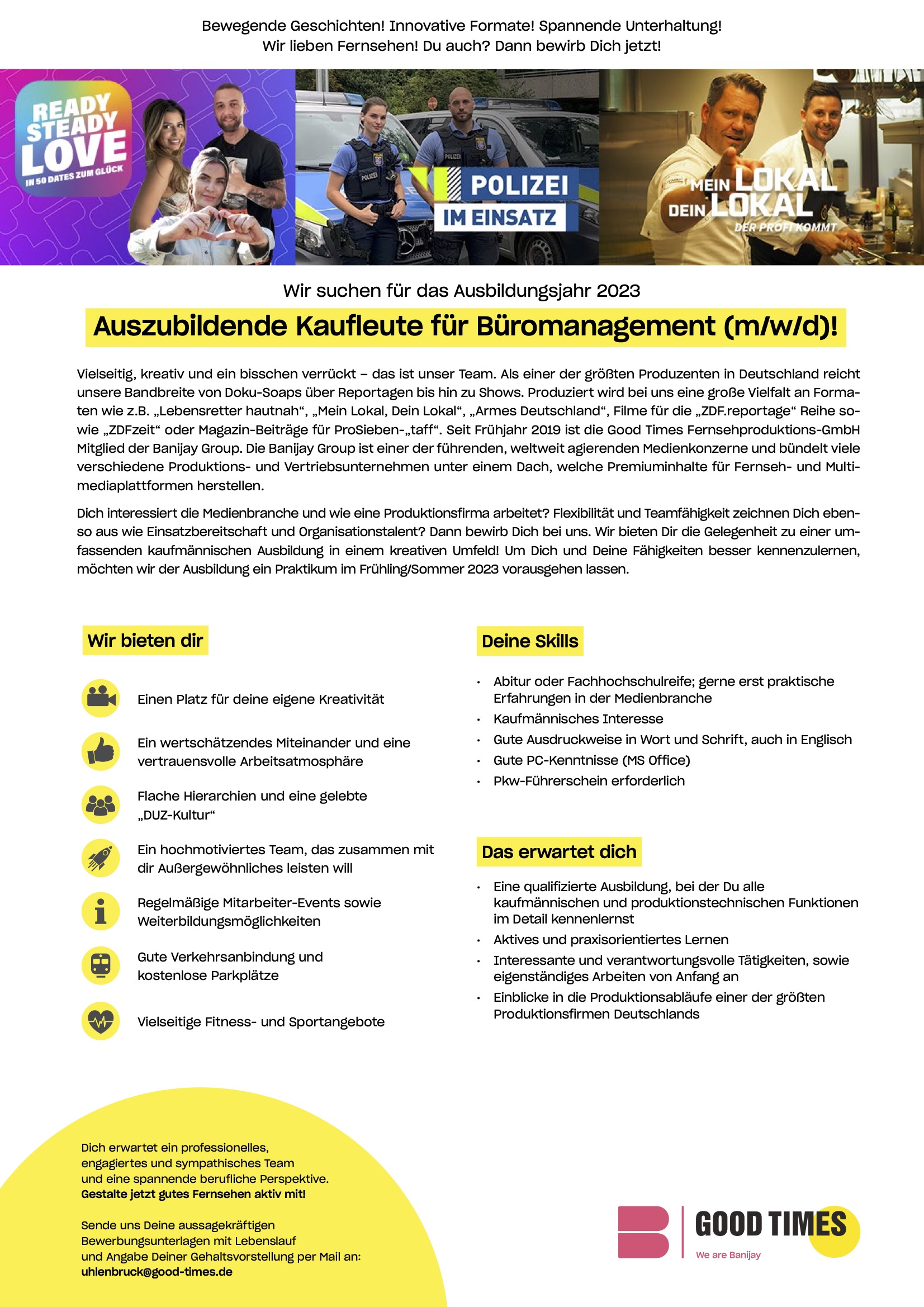 Auszubildende Kaufleute für Büromanagement (m/w/d)