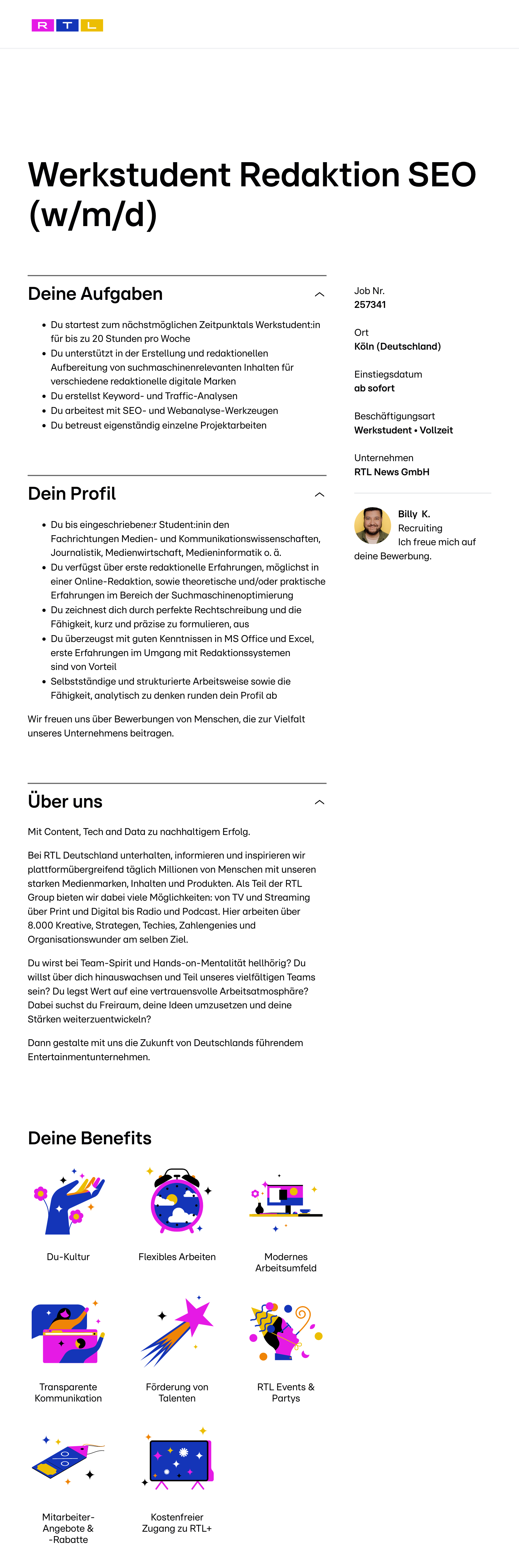 Werkstudent Redaktion SEO (w/m/d)