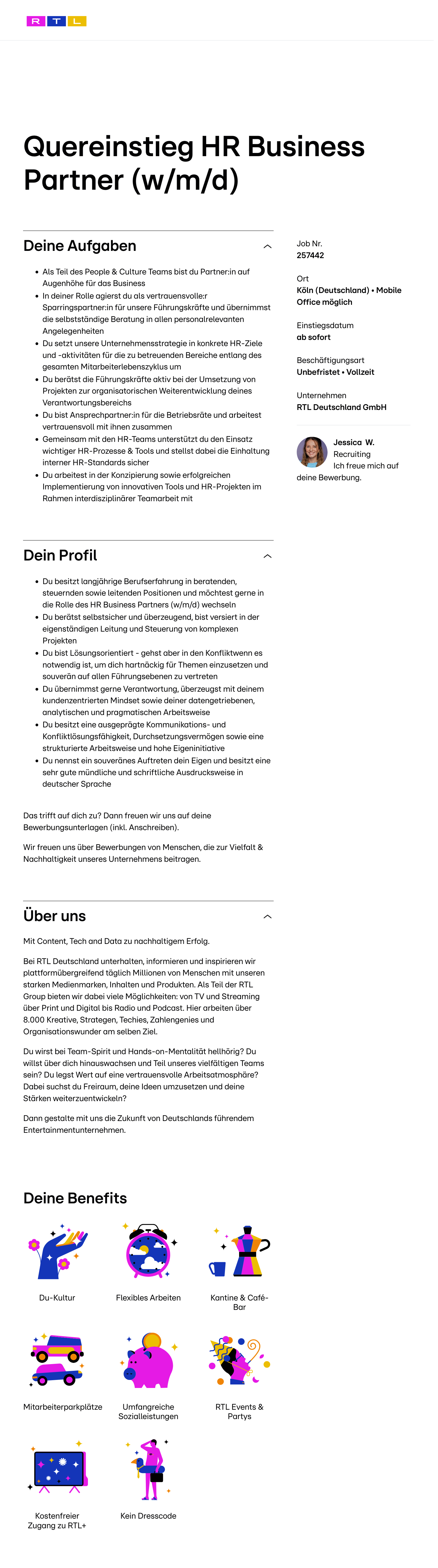 Quereinstieg HR Business Partner (w/m/d)