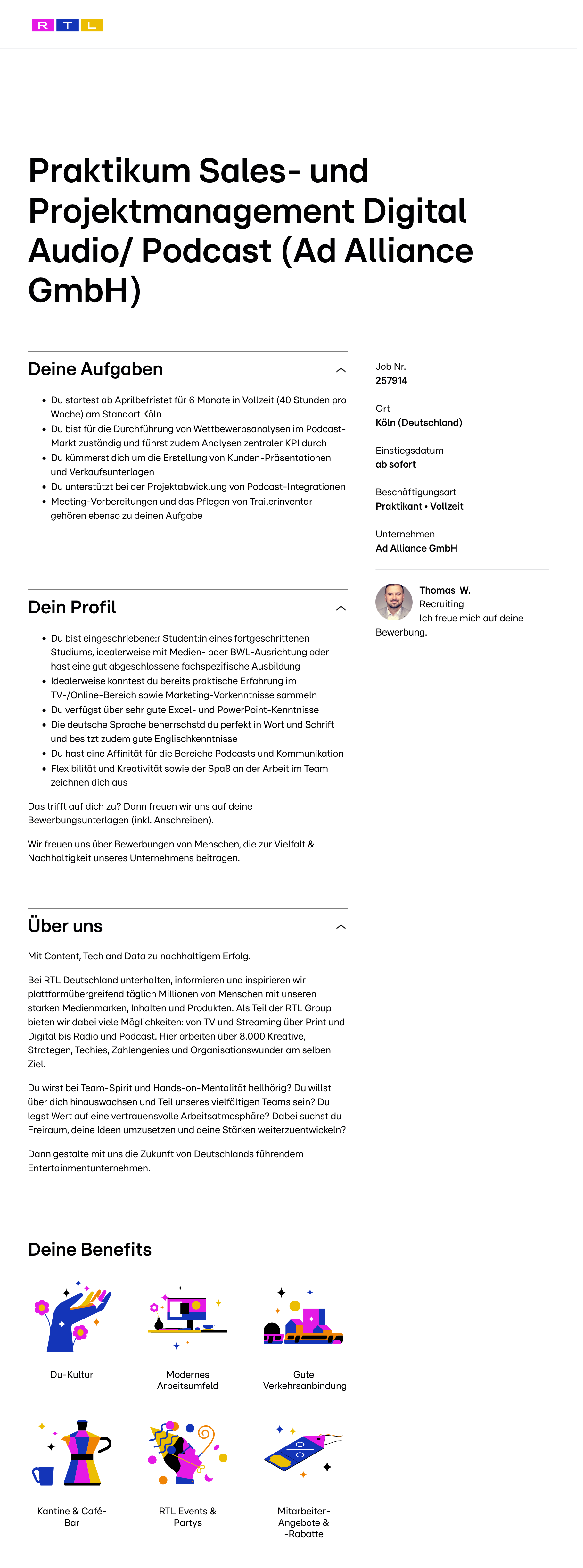 Praktikum Sales- und Projektmanagement Digital Audio / Podcast