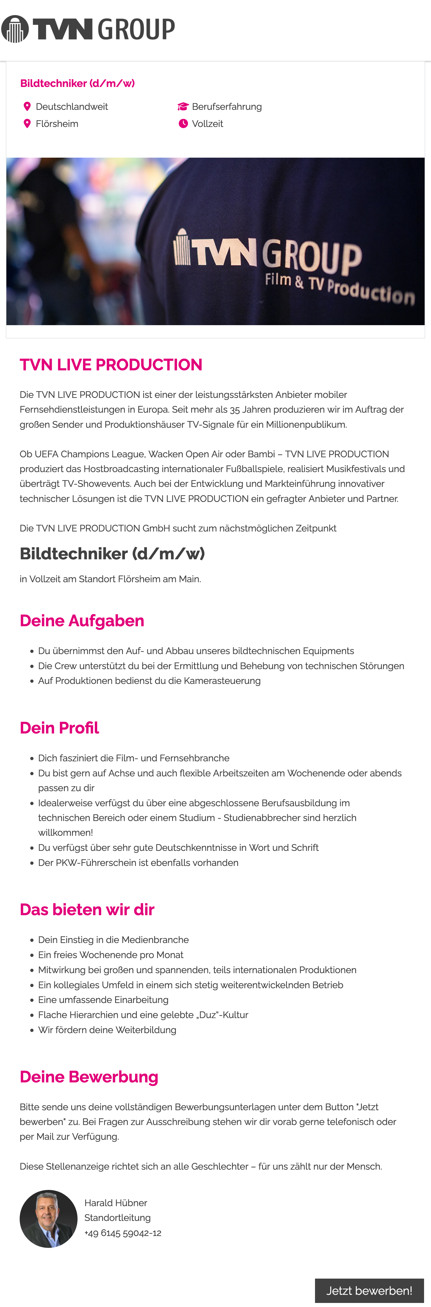 Bildtechniker (d/m/w)