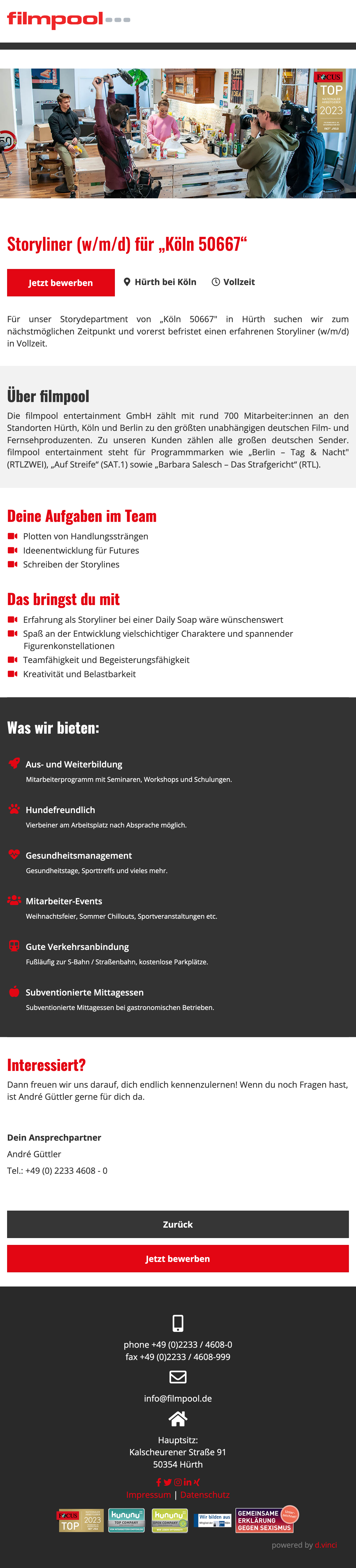 Storyliner (w/m/d) für 