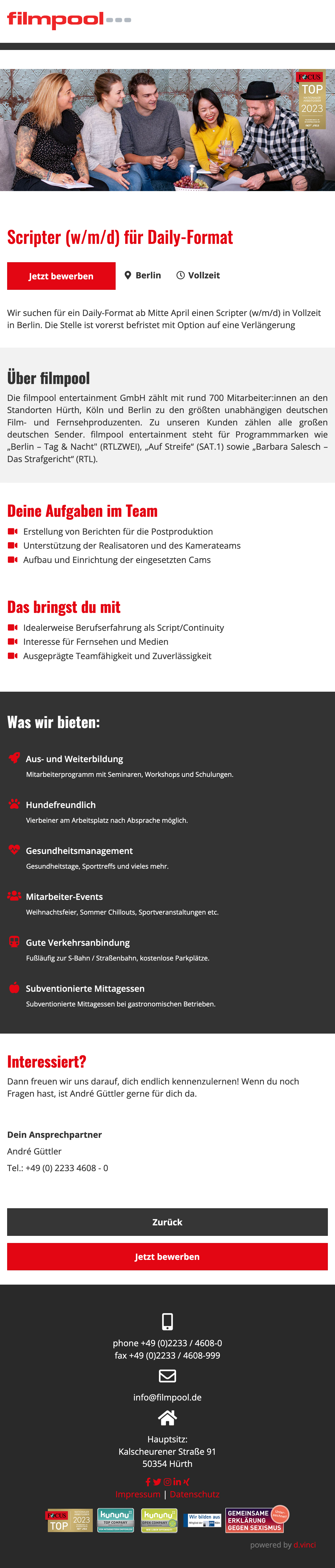Scripter (w/m/d) für Daily-Format