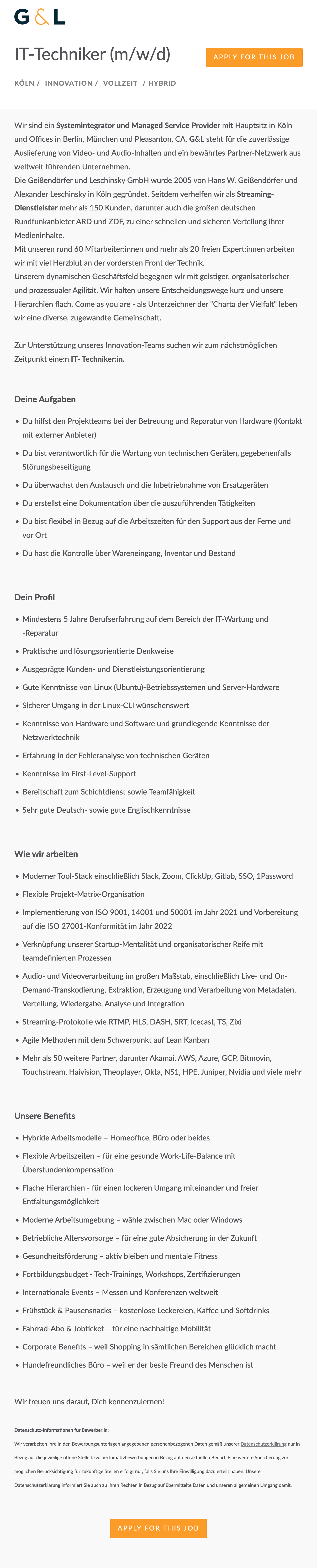 IT-Techniker (m/w/d)