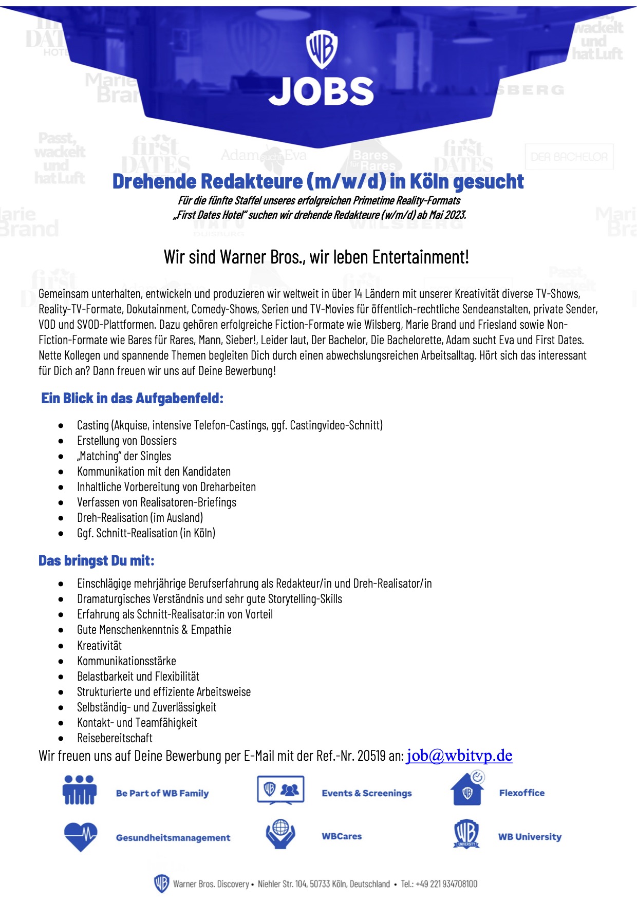 Drehende Redakteure (m/w/d)