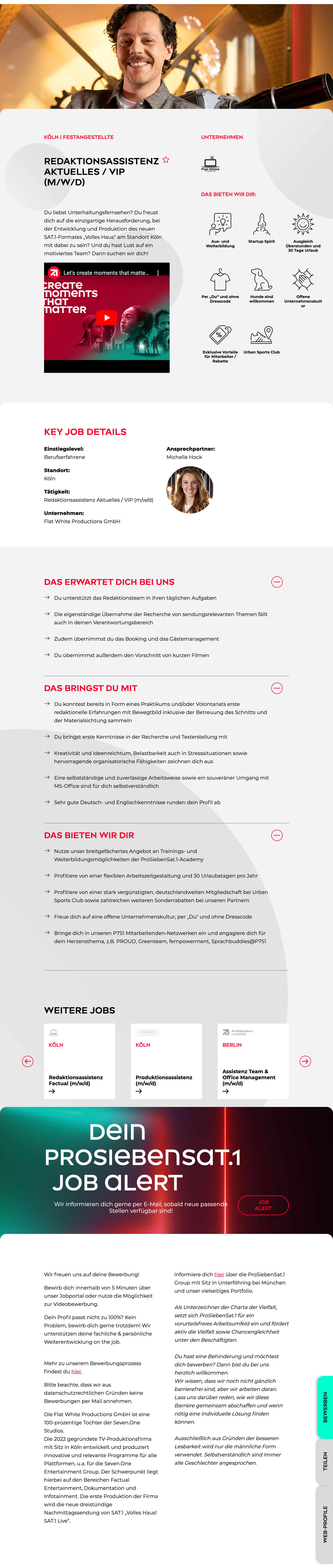 Redaktionsassistenz Aktuelles / VIP (m/w/d)