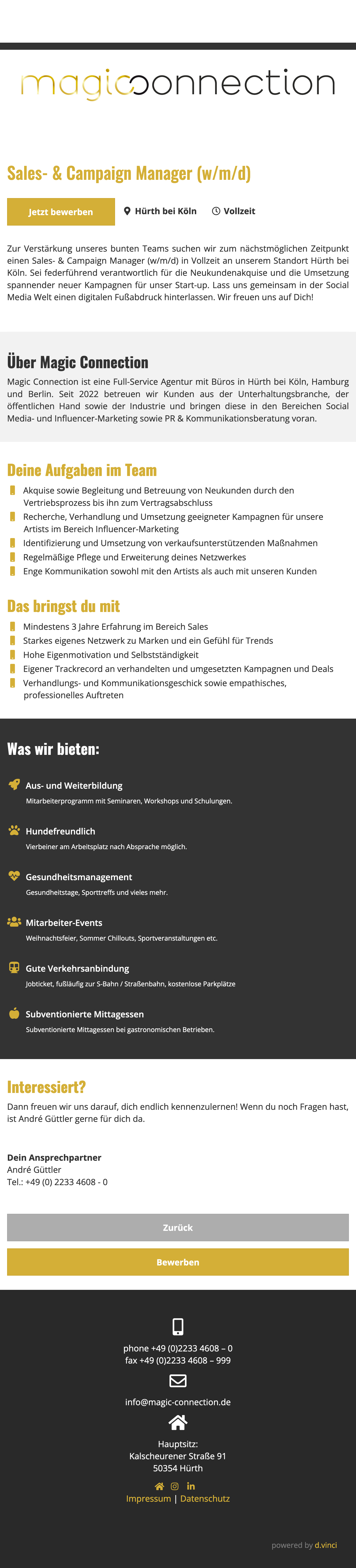 Sales- & Campaign Manager (w/m/d)