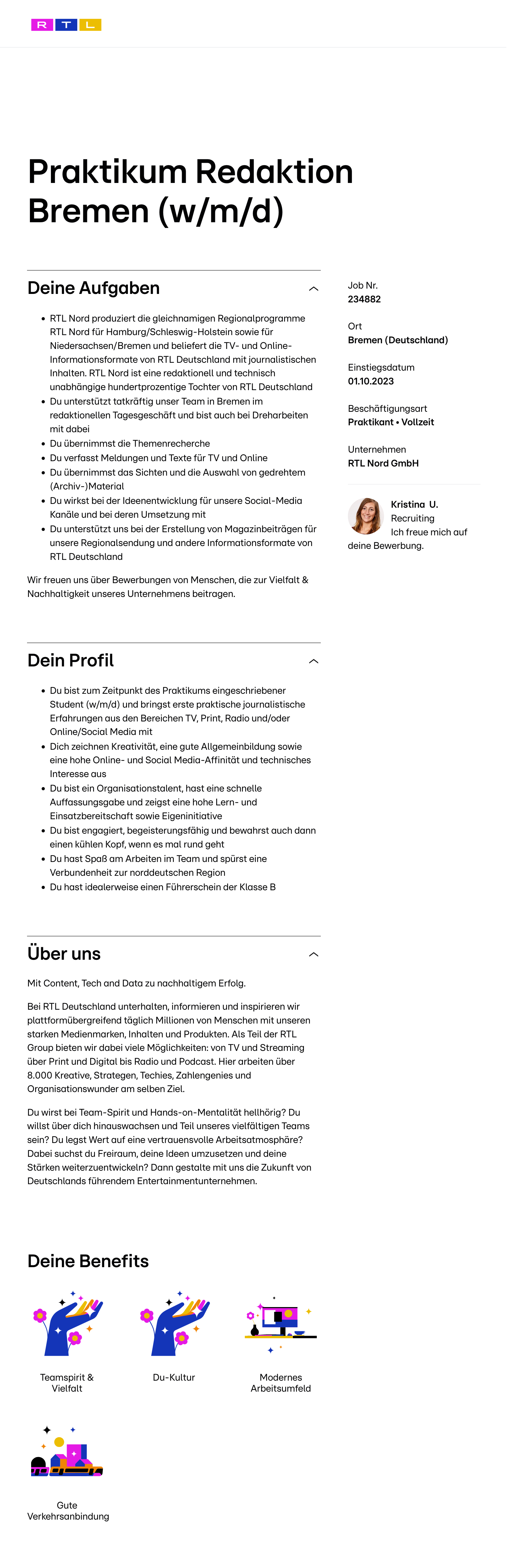 Praktikum Redaktion Bremen (w/m/d)