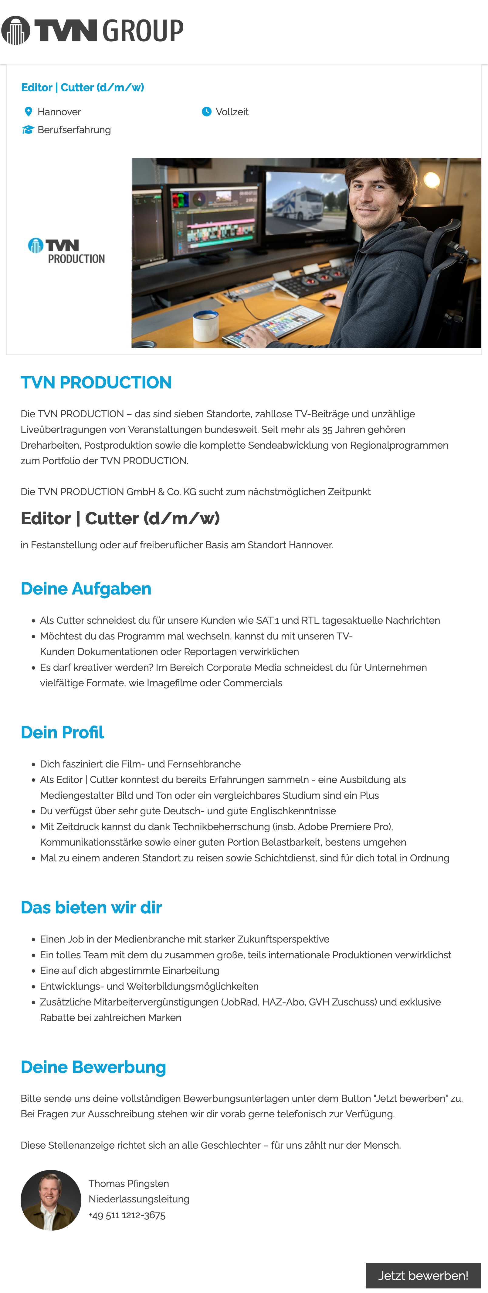 Editor / Cutter (d/m/w)