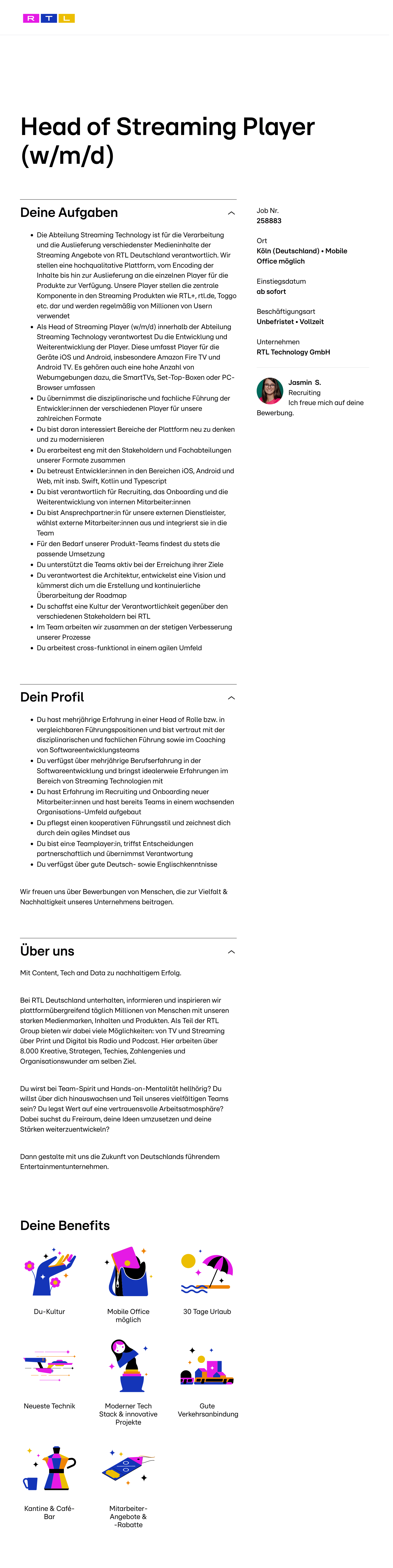 Head of Streaming Player (w/m/d)