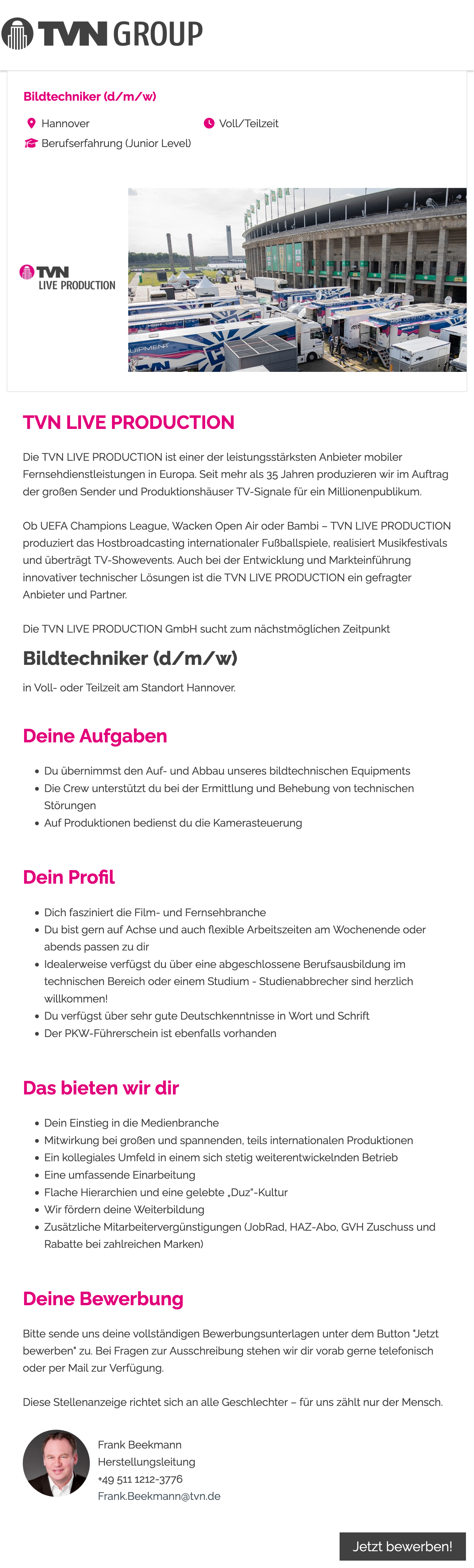 Bildtechniker (d/m/w)