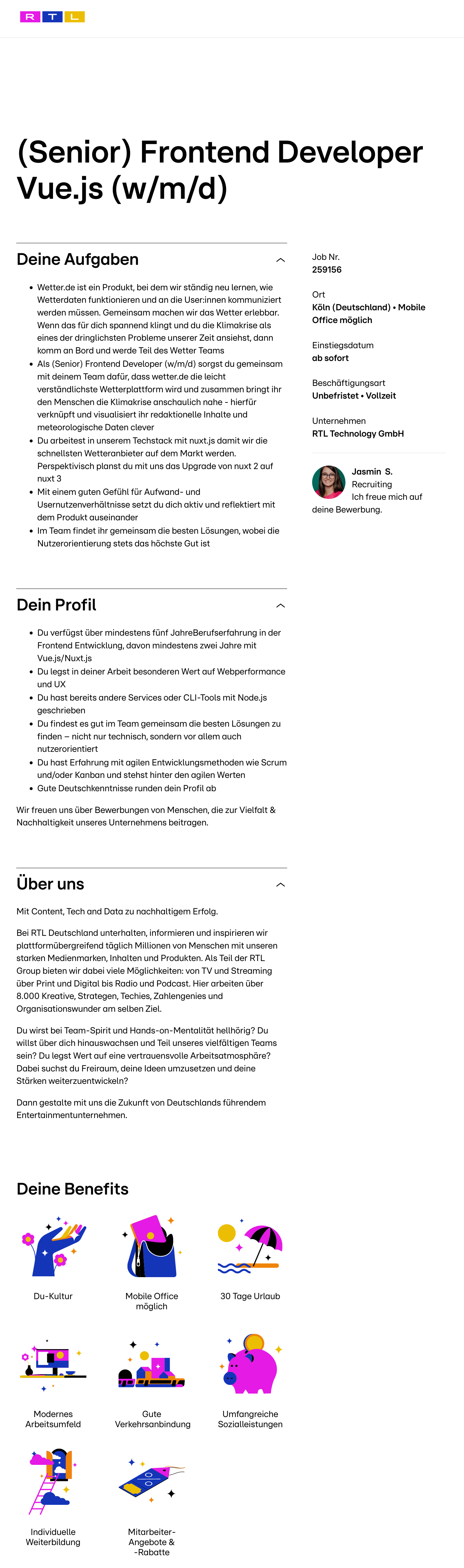 (Senior) Frontend Developer Vue.js (w/m/d)