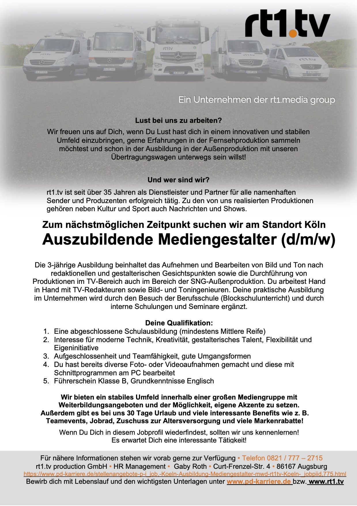 Auszubildende Mediengestalter (d/m/w)