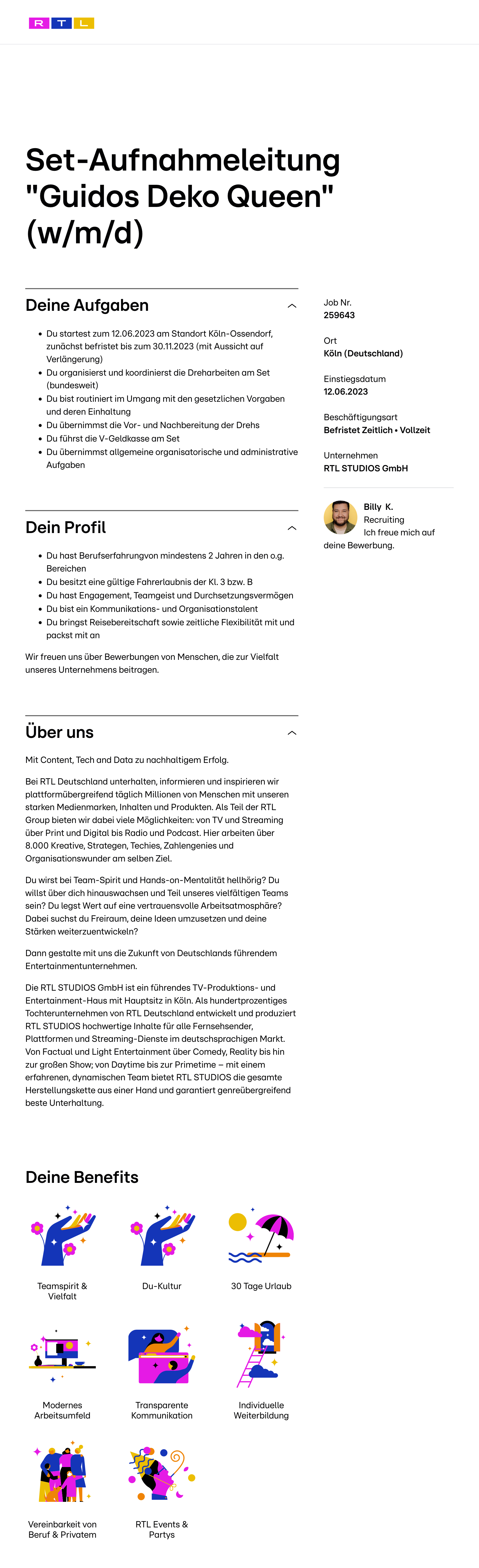 Set-Aufnahmeleitung 