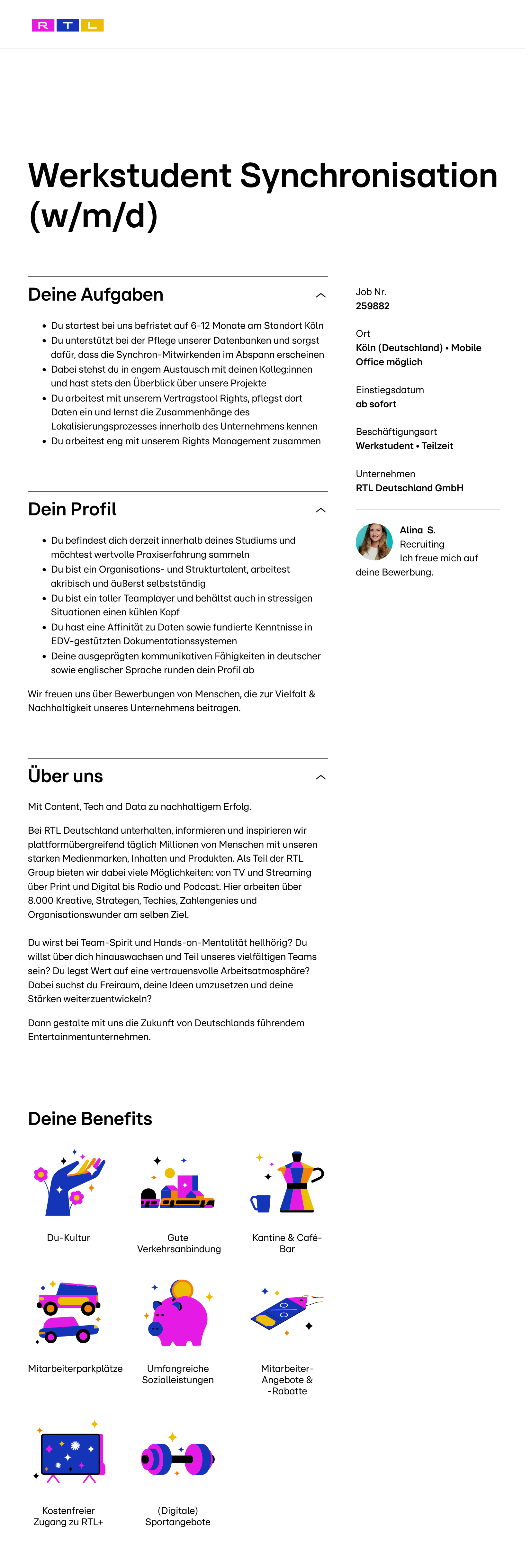 Werkstudent Synchronisation (w/m/d)