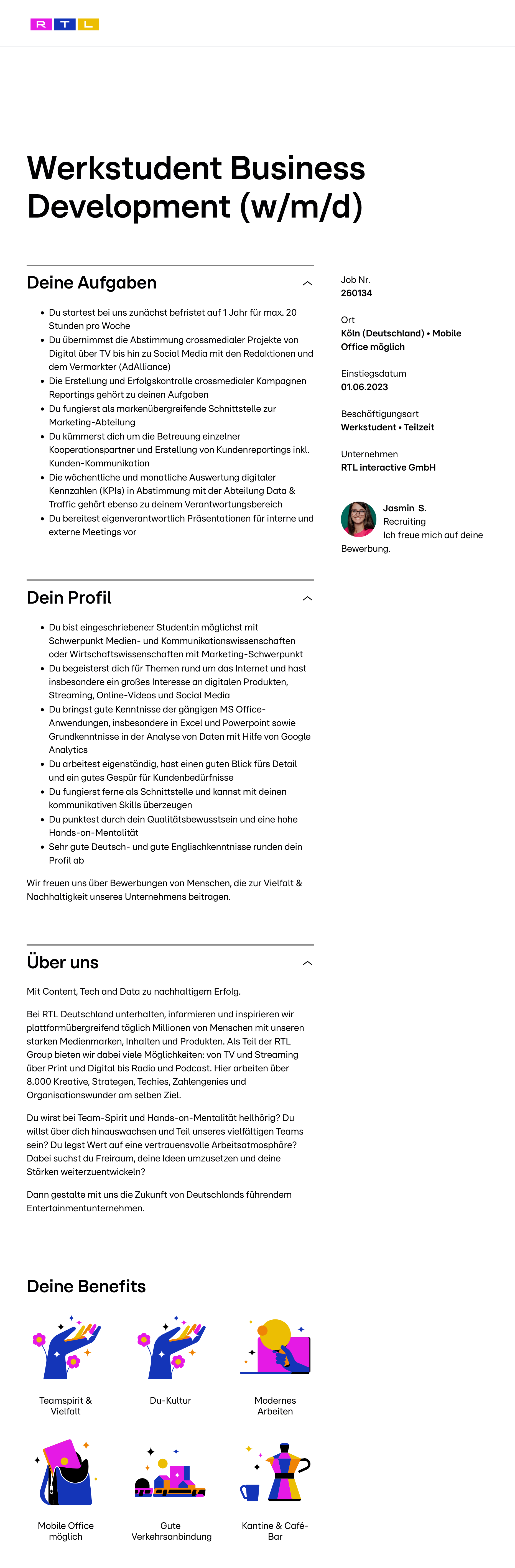 Werkstudent Business Development (w/m/d)