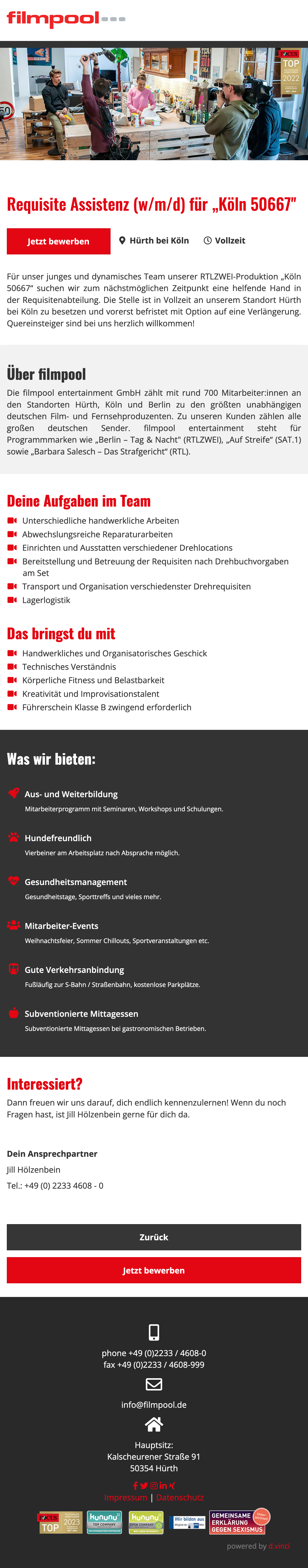 Requisite Assistenz (w/m/d) für „Köln 50667