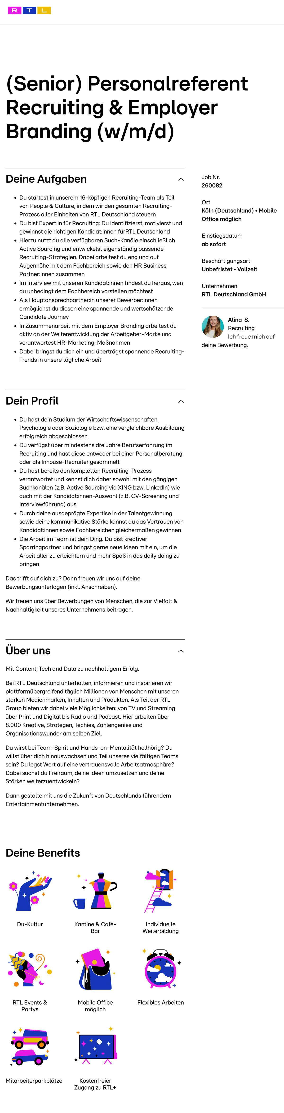 (Senior) Personalreferent Recruiting & Employer Branding (w/m/d)