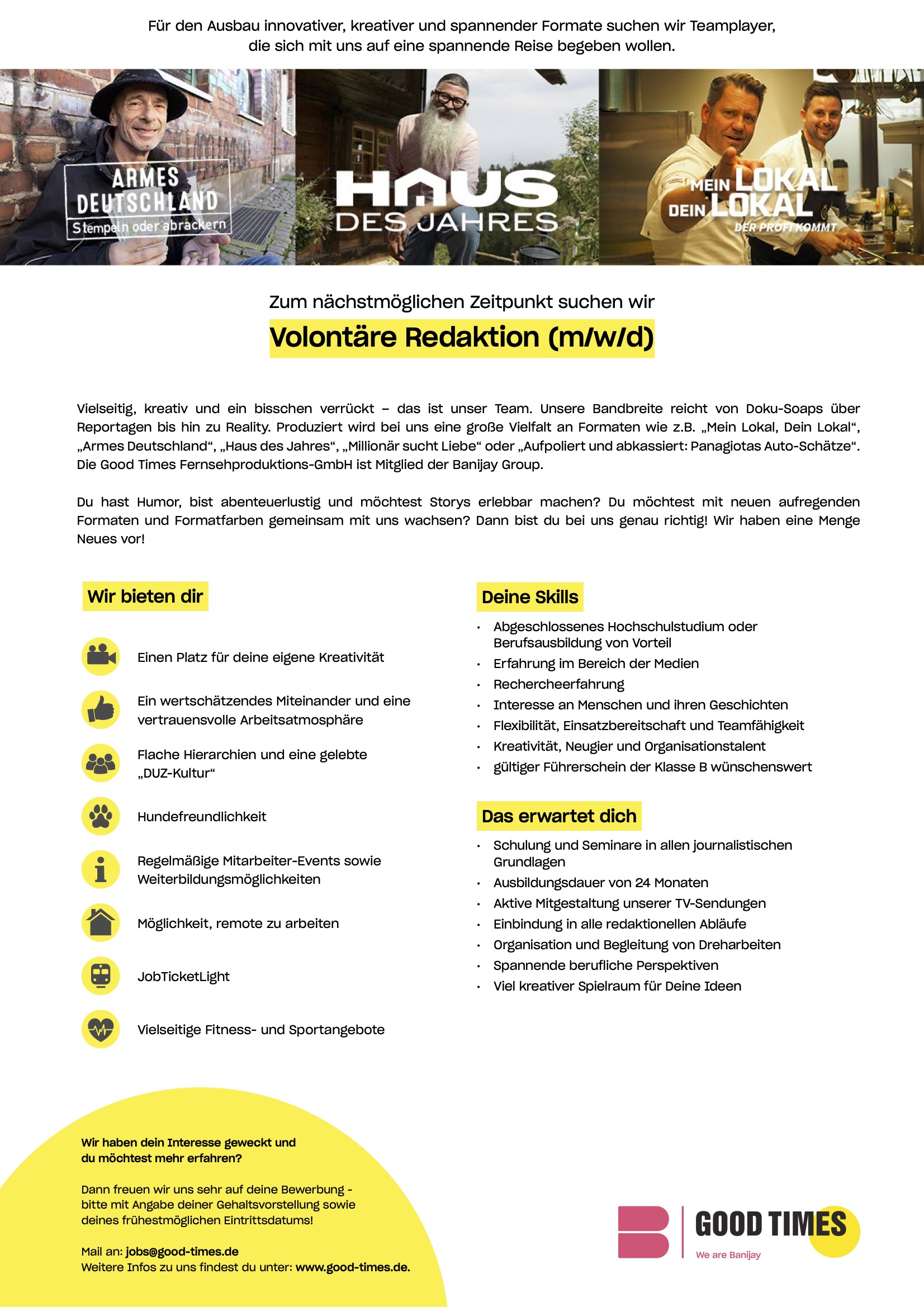 Volontäre Redaktion (m/w/d)