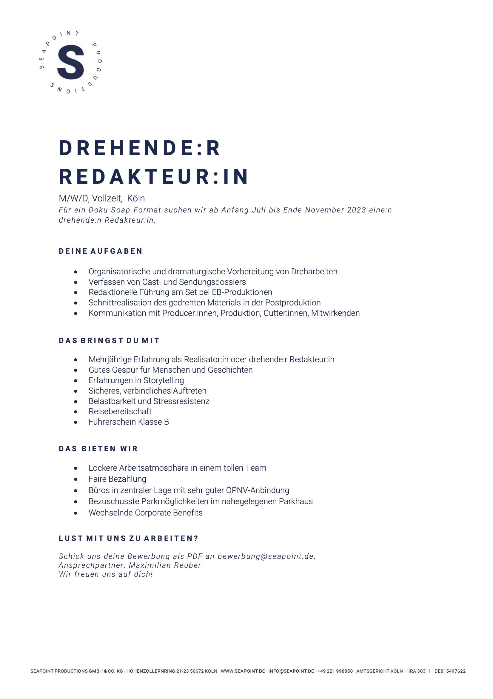  Drehende:r Redakteur:in