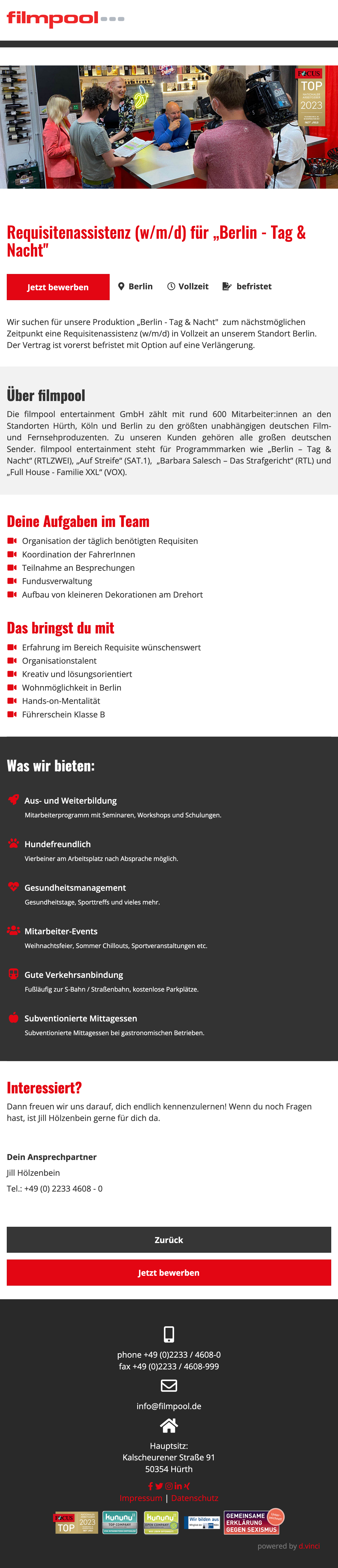 Requisitenassistenz (w/m/d) für 