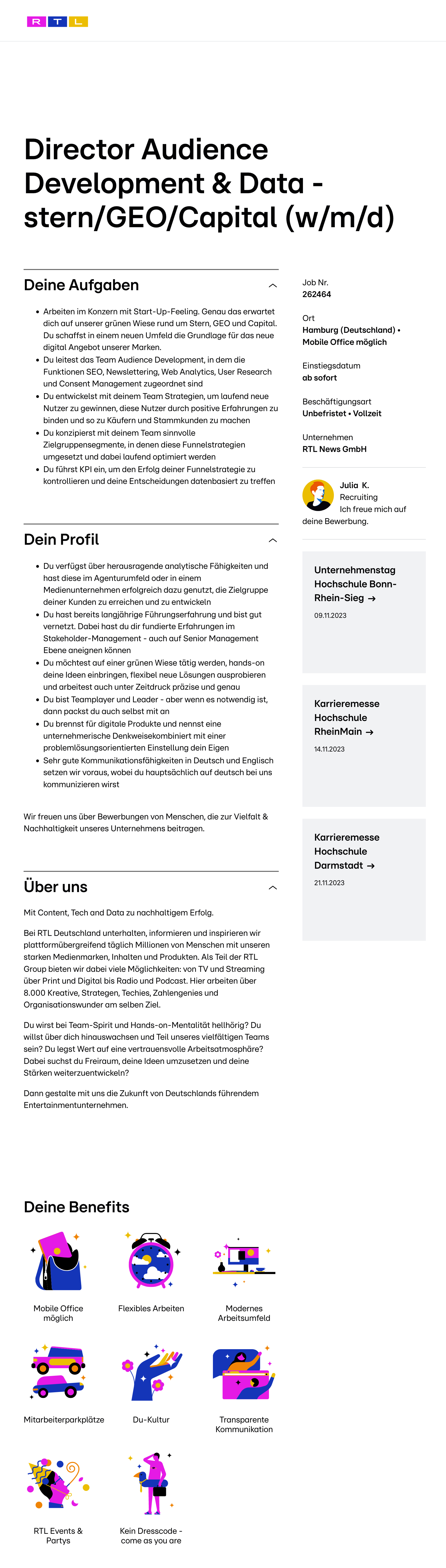 Director Audience Development & Data - stern/GEO/Capital (w/m/d)