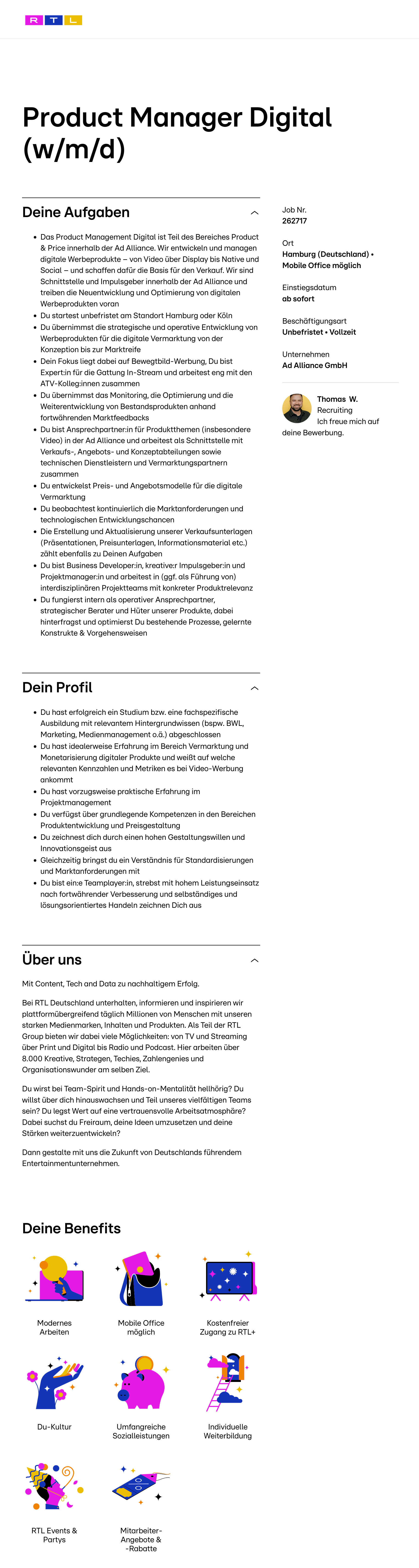 Product Manager Digital (w/m/d)