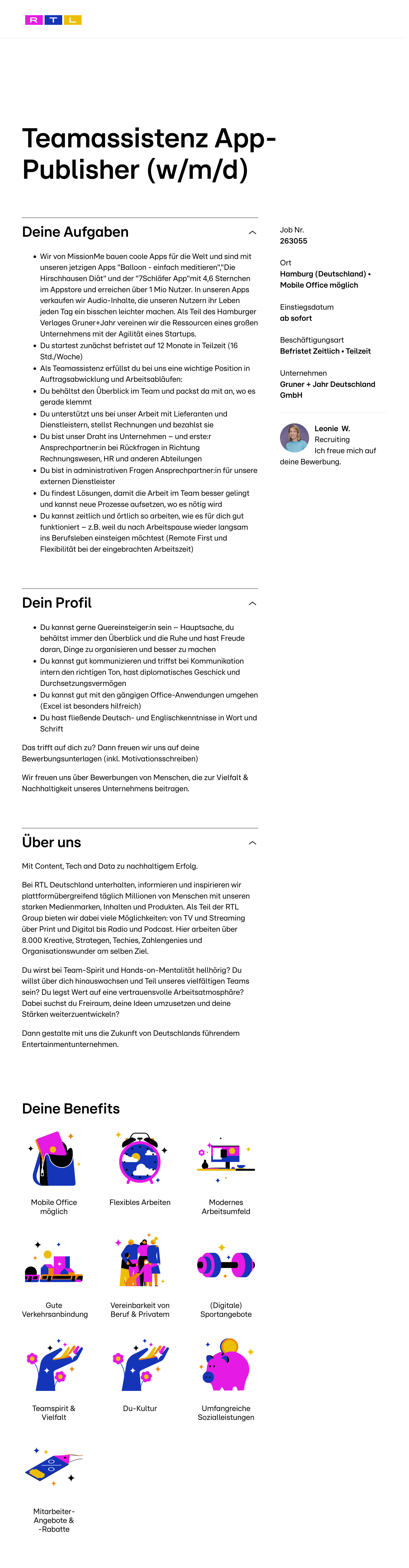 Teamassistenz App-Publisher (w/m/d)