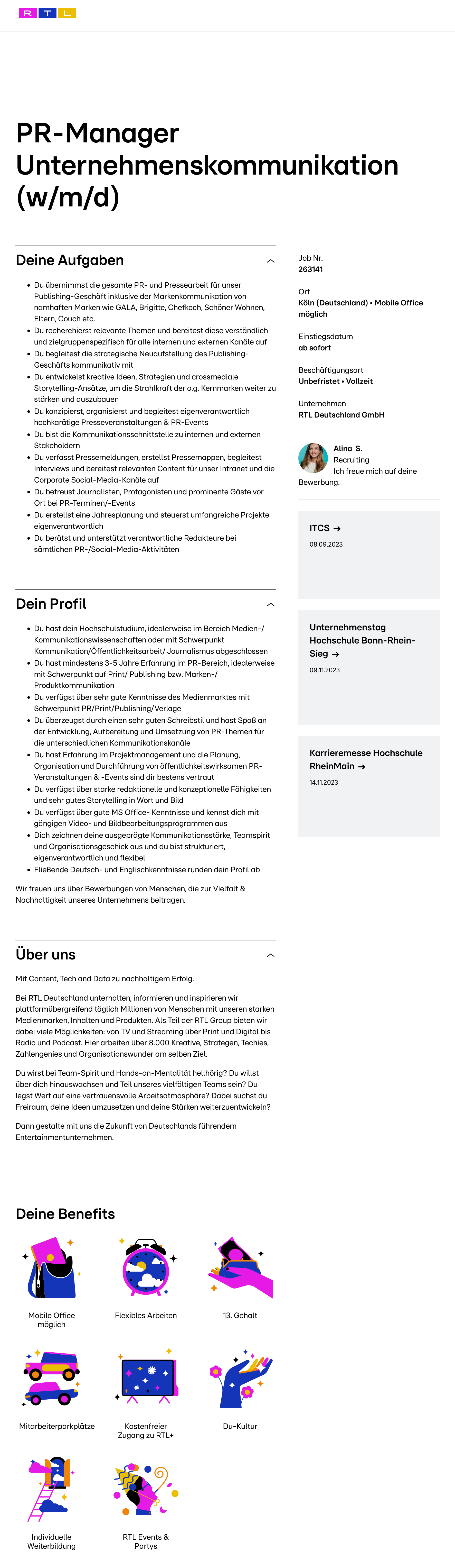 PR-Manager Unternehmens-Kommunikation (w/m/d)