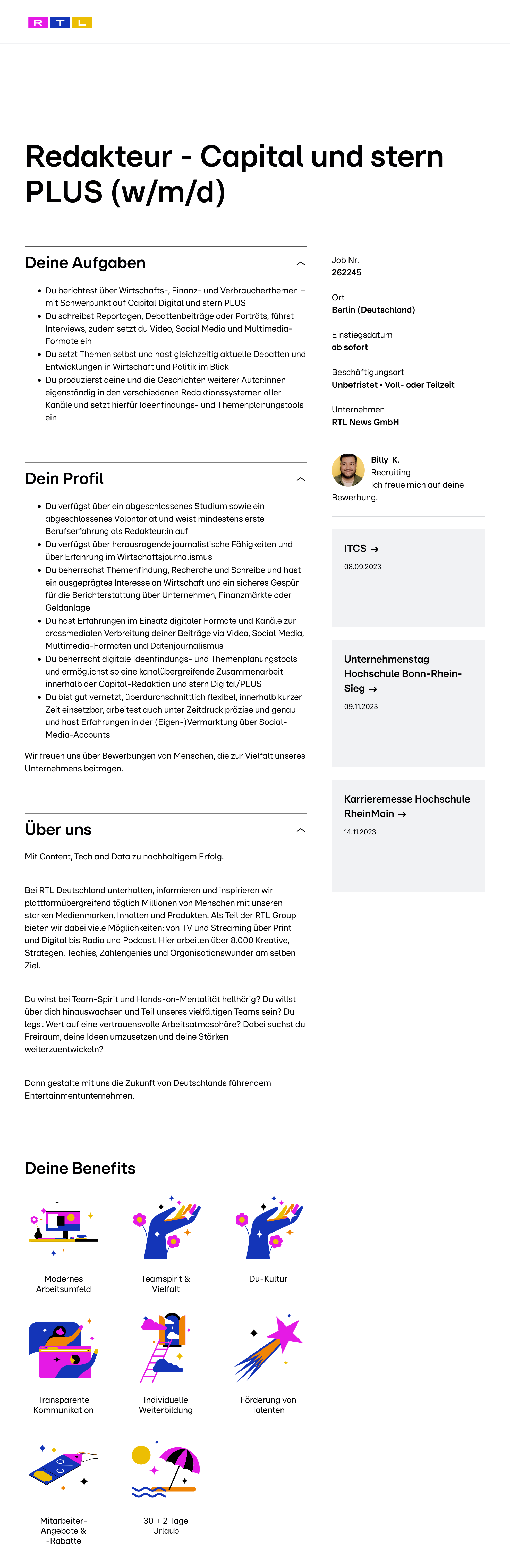 Redakteur - Capital und stern PLUS (w/m/d)