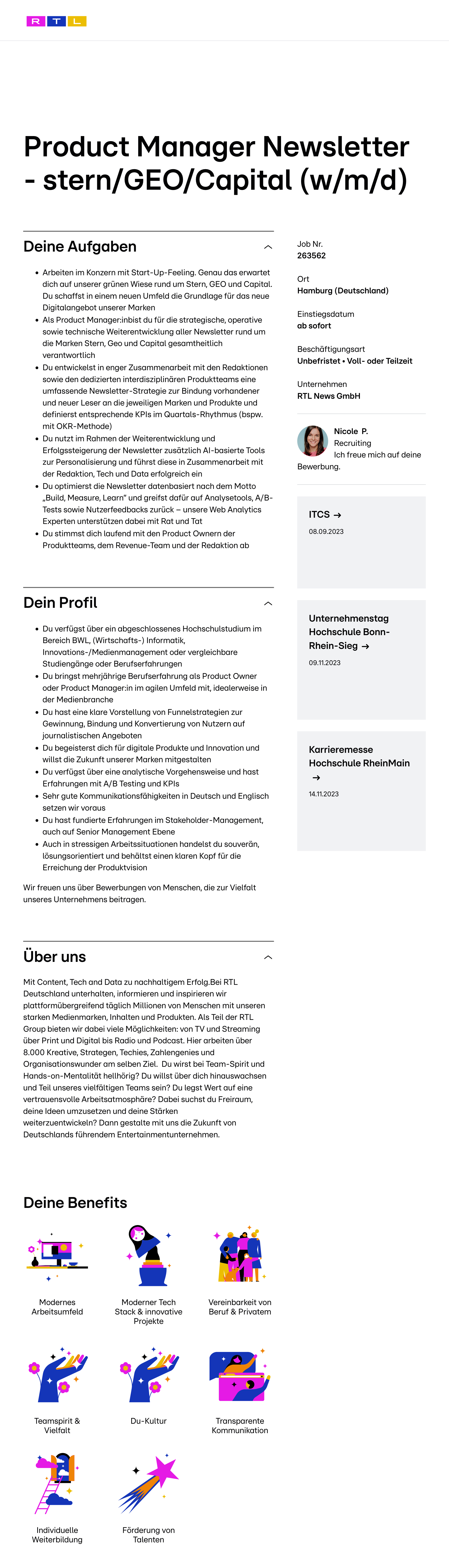 Product Manager Newsletter - stern / GEO / Capital (w/m/d)