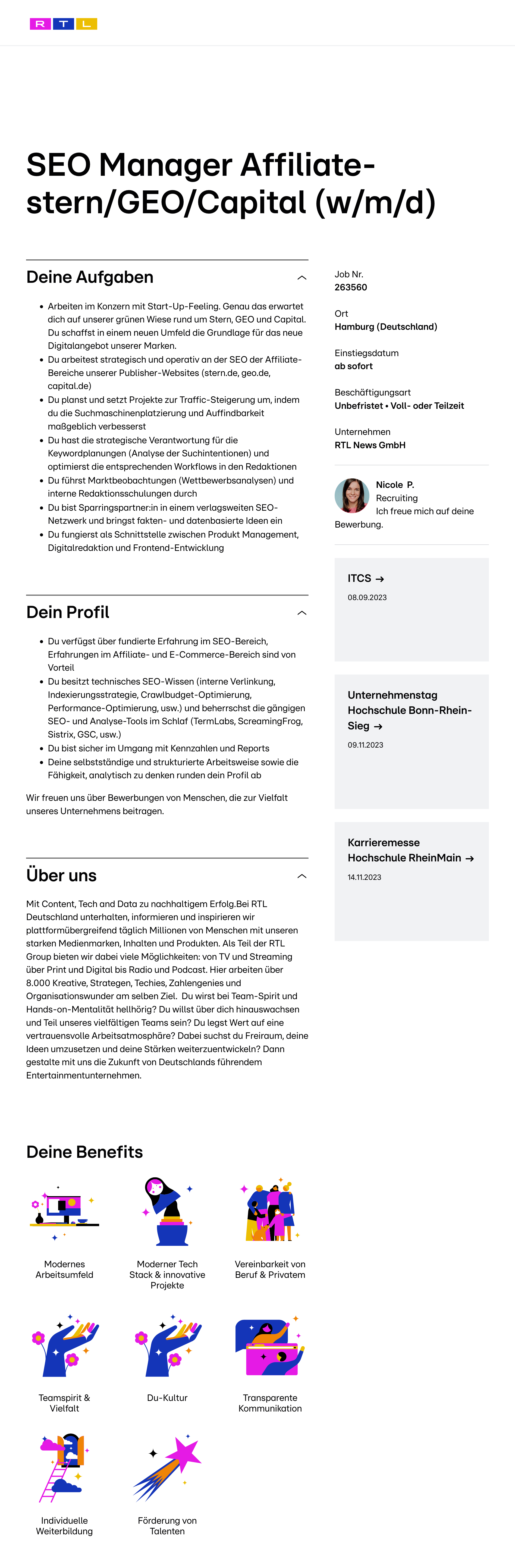 SEO Manager Affiliate - stern / GEO / Capital (w/m/d)